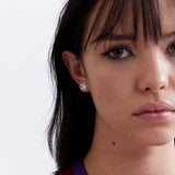 The OUTLINE GESTURE STUD - SILVER available online with global shipping, and in PAM Stores Melbourne and Sydney.