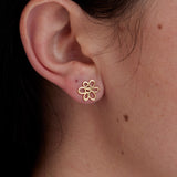 The OUTLINE GESTURE STUD - GOLD available online with global shipping, and in PAM Stores Melbourne and Sydney.