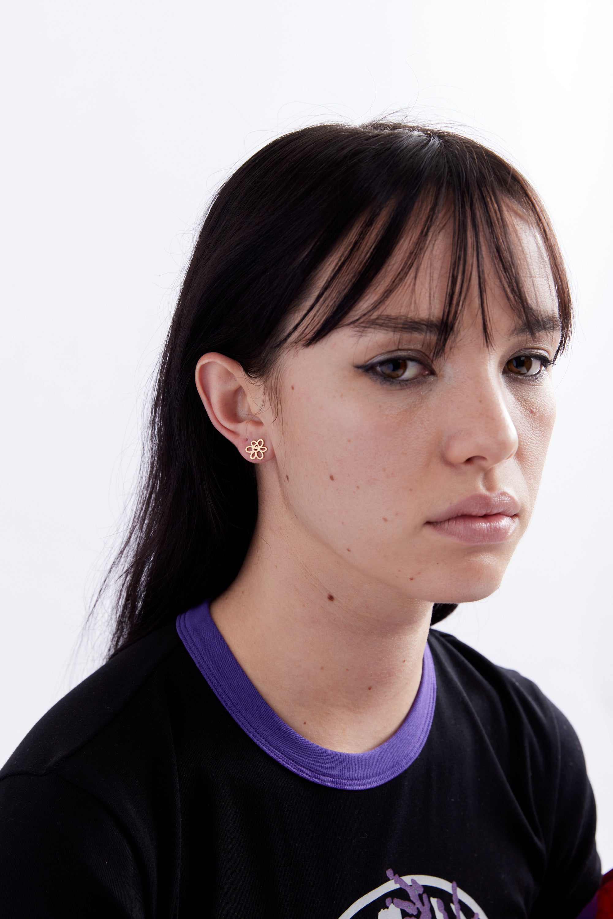 The OUTLINE GESTURE STUD - GOLD available online with global shipping, and in PAM Stores Melbourne and Sydney.