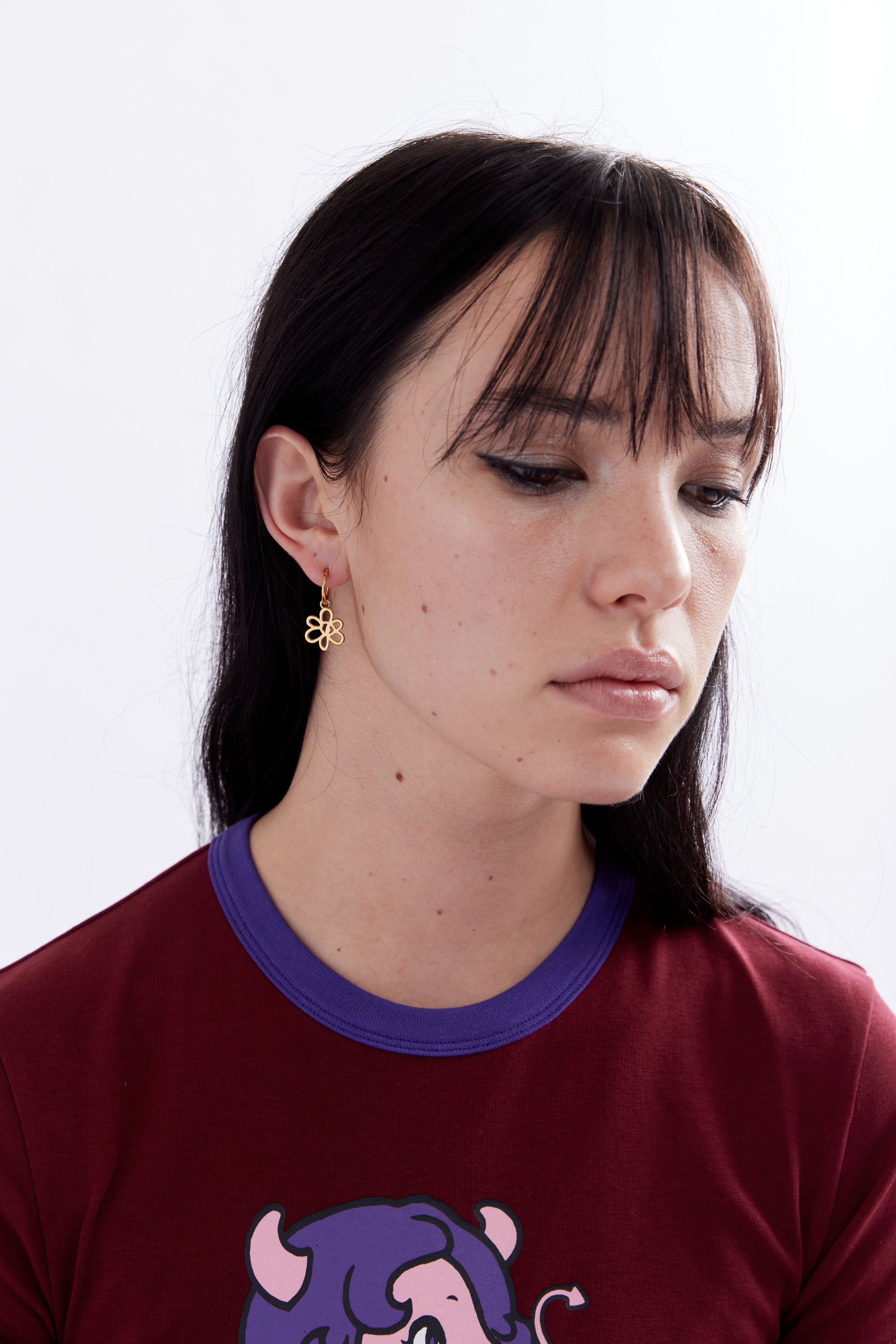 The OUTLINE GESTURE EARRING - GOLD available online with global shipping, and in PAM Stores Melbourne and Sydney.