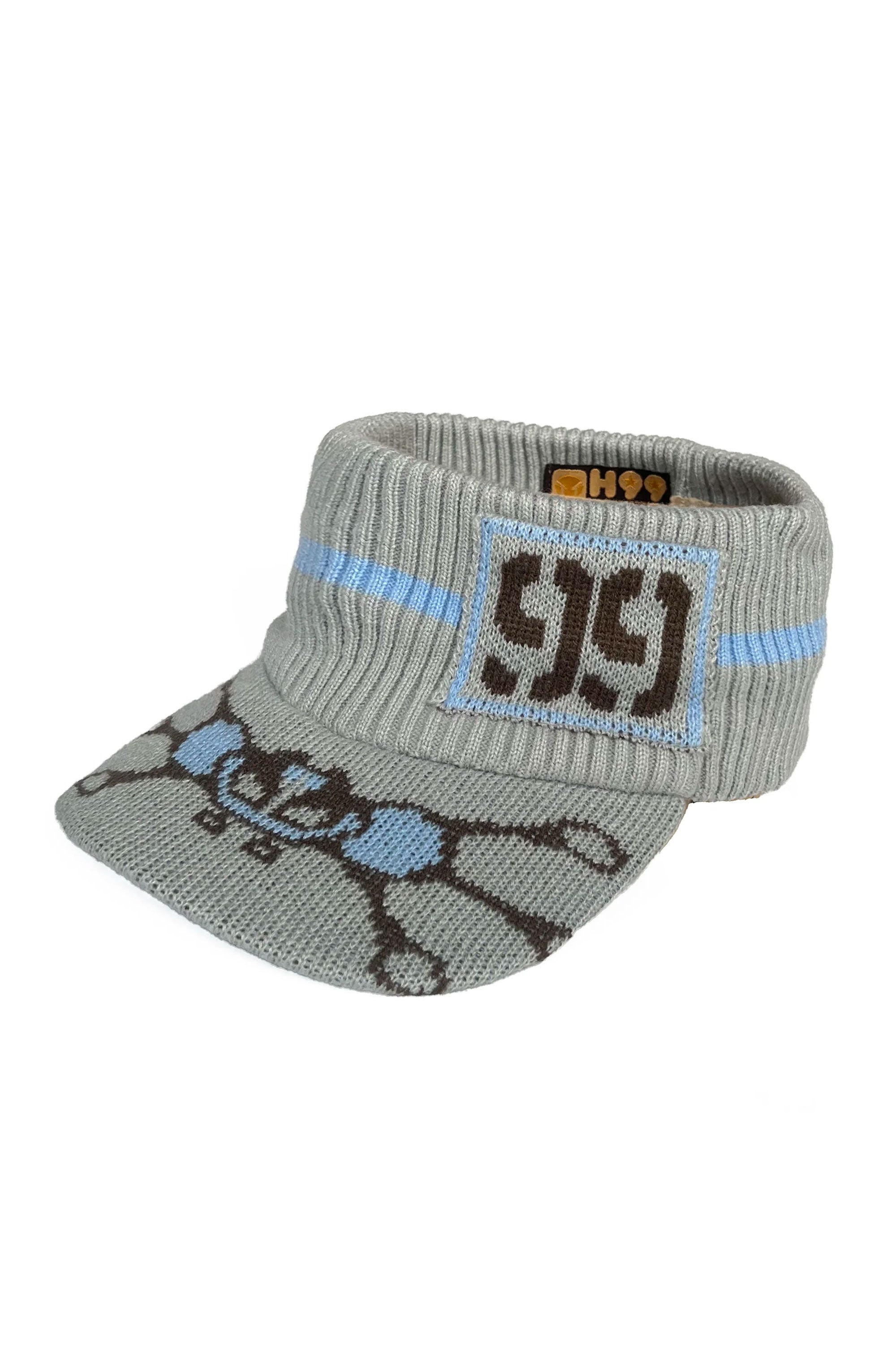 The HAPPY 99 - KNIT VISOR GREY BLUE available online with global shipping, and in PAM Stores Melbourne and Sydney.