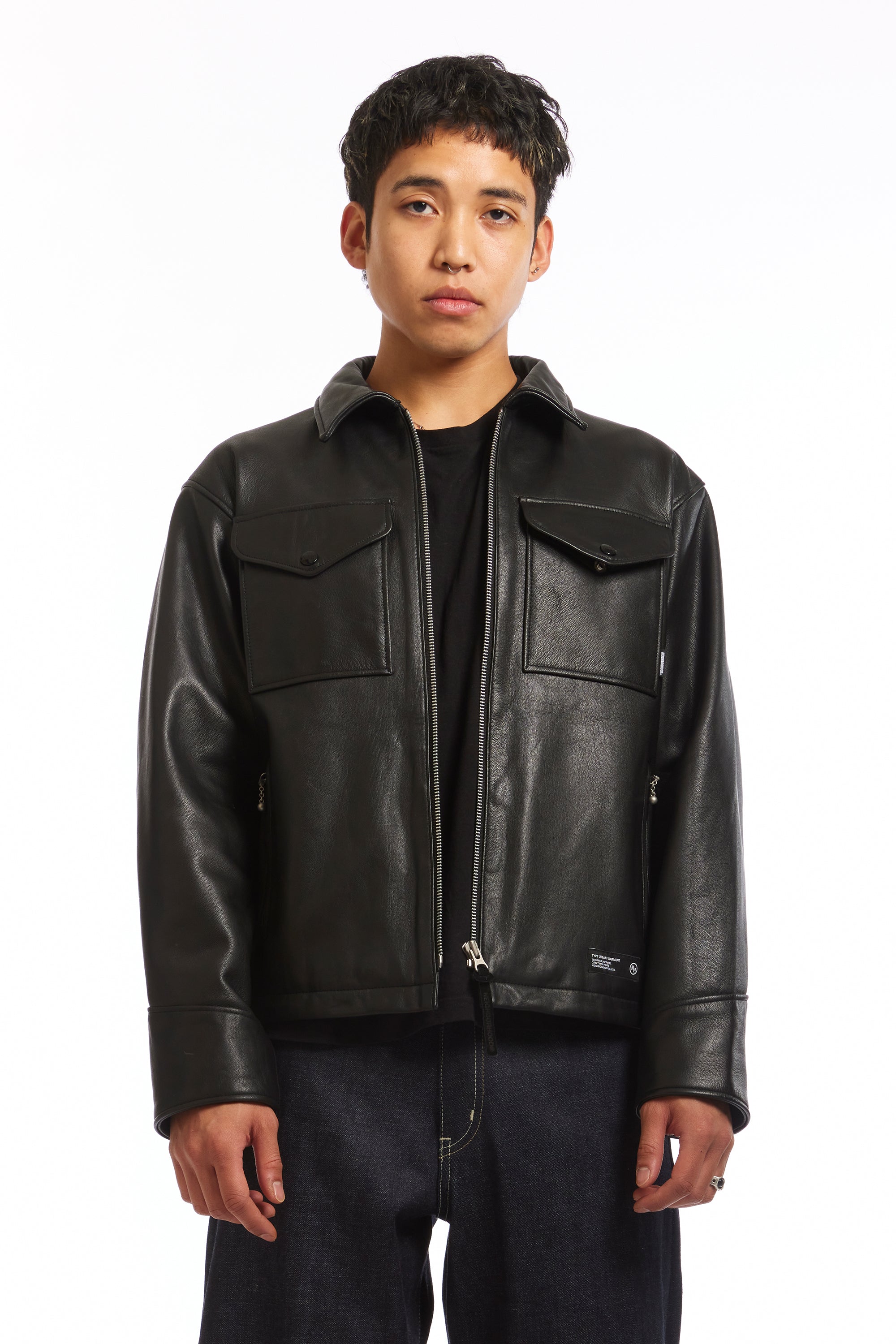 The LEATHER PM JACKET BLACK available online with global shipping, and in PAM Stores Melbourne and Sydney.
