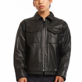 The LEATHER PM JACKET BLACK available online with global shipping, and in PAM Stores Melbourne and Sydney.