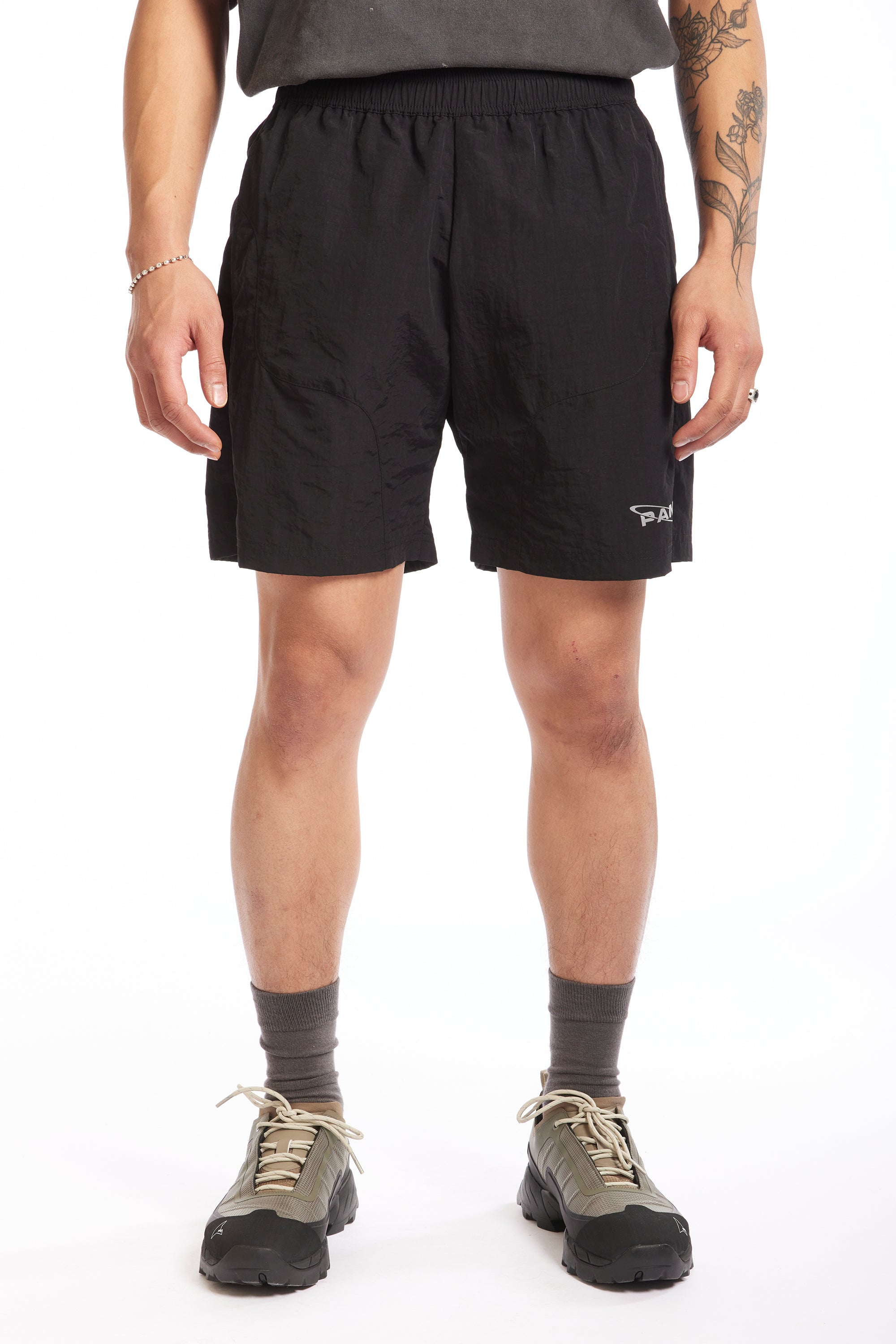 The LUNACY FREE WHEELING TRACK SHORTS - BLACK available online with global shipping, and in PAM Stores Melbourne and Sydney.