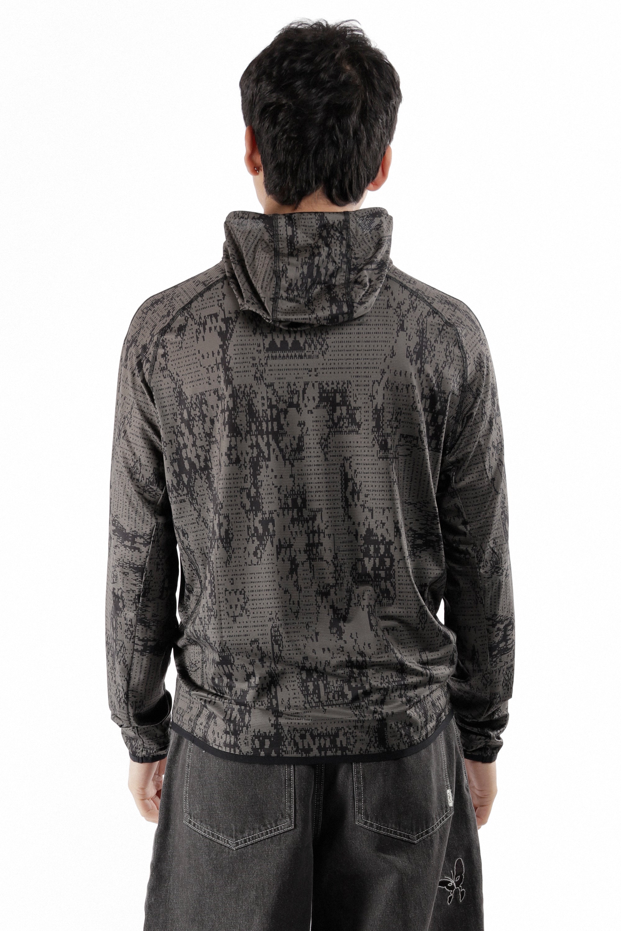 The Laki Melted Print Uv Hoodie Olive available online with global shipping, and in PAM Stores Melbourne and Sydney.