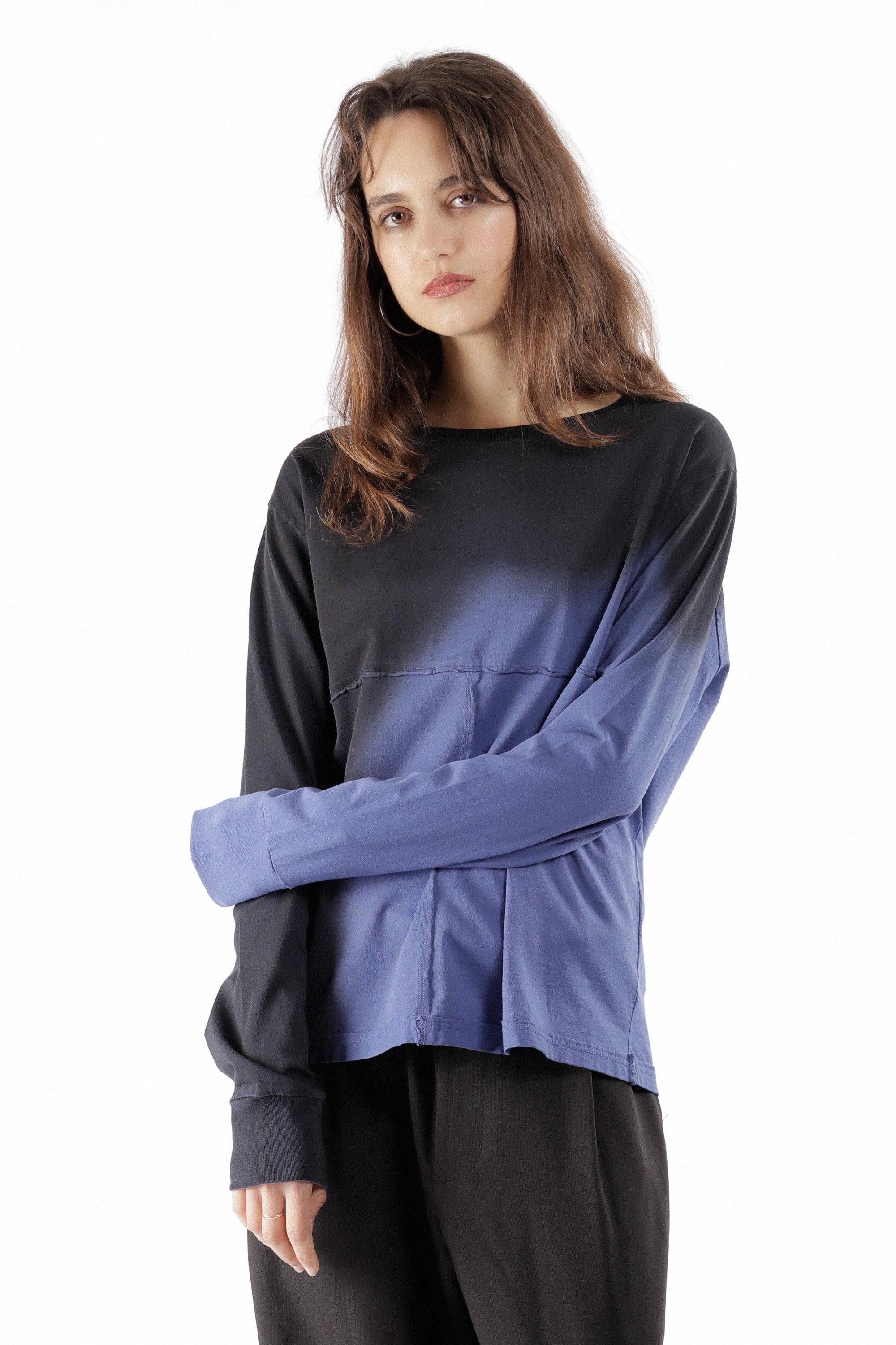 The ECKHAUS LATTA - LAPPED LONGSLEEVE SHADOW available online with global shipping, and in PAM Stores Melbourne and Sydney.