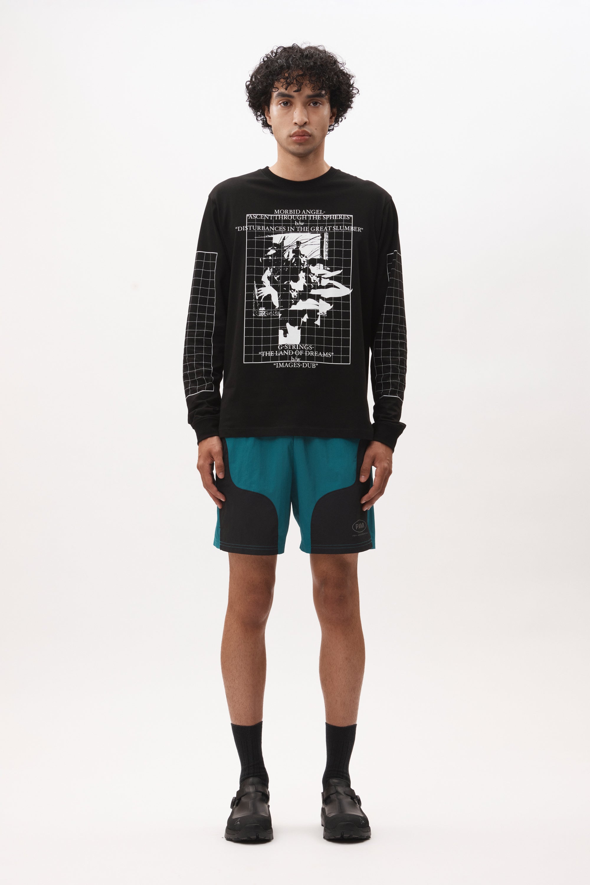 The LS TEE - GRIDS available online with global shipping, and in PAM Stores Melbourne and Sydney.