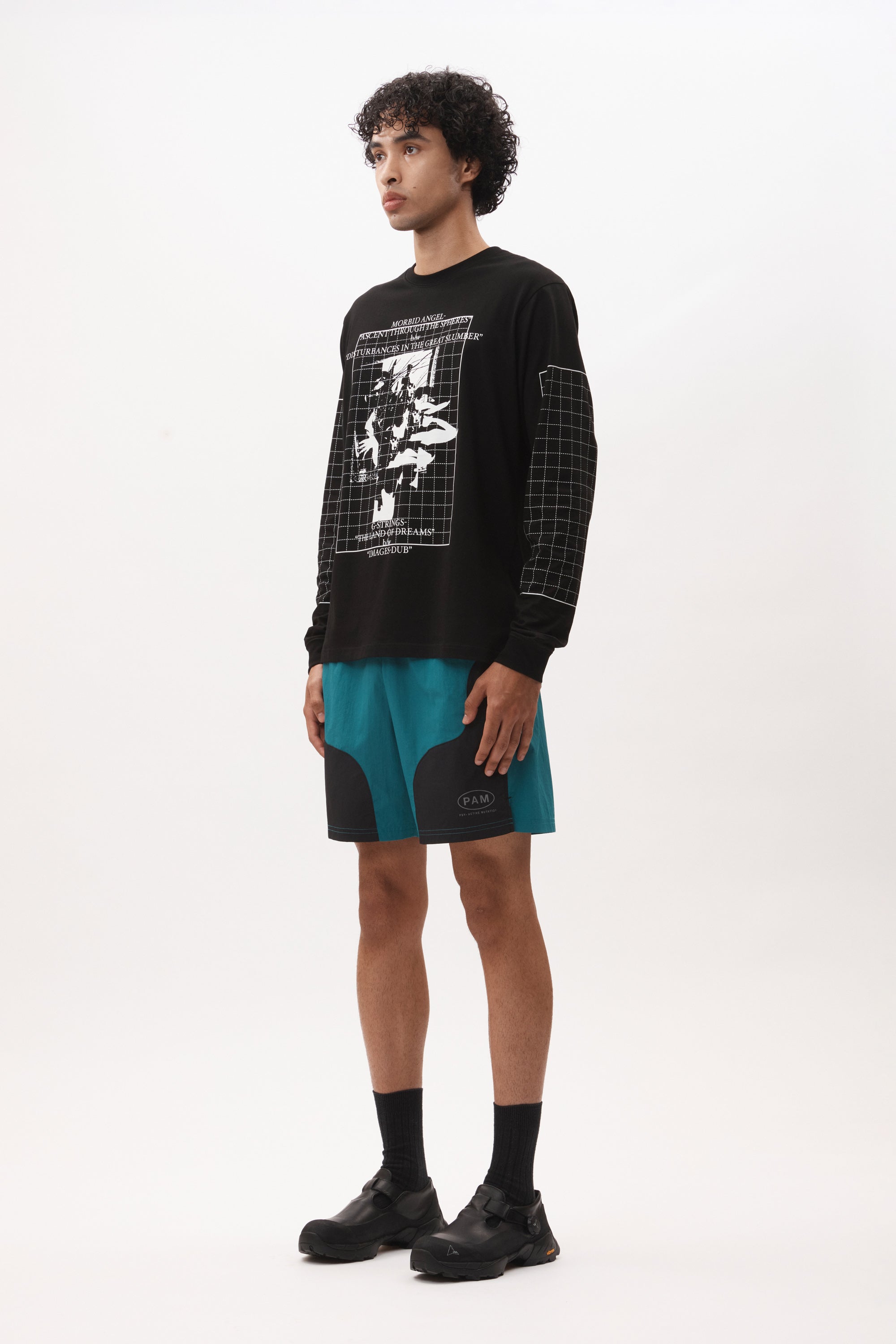 The LS TEE - GRIDS available online with global shipping, and in PAM Stores Melbourne and Sydney.