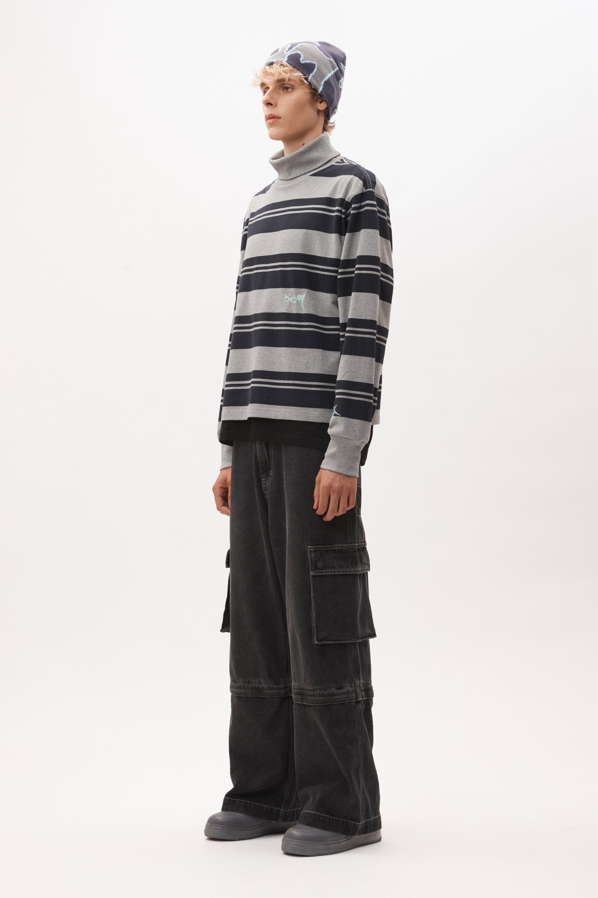 The LINES IN TIME STRIPE MOCK NECK LS TOP available online with global shipping, and in PAM Stores Melbourne and Sydney.