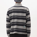 The LINES IN TIME STRIPE MOCK NECK LS TOP available online with global shipping, and in PAM Stores Melbourne and Sydney.