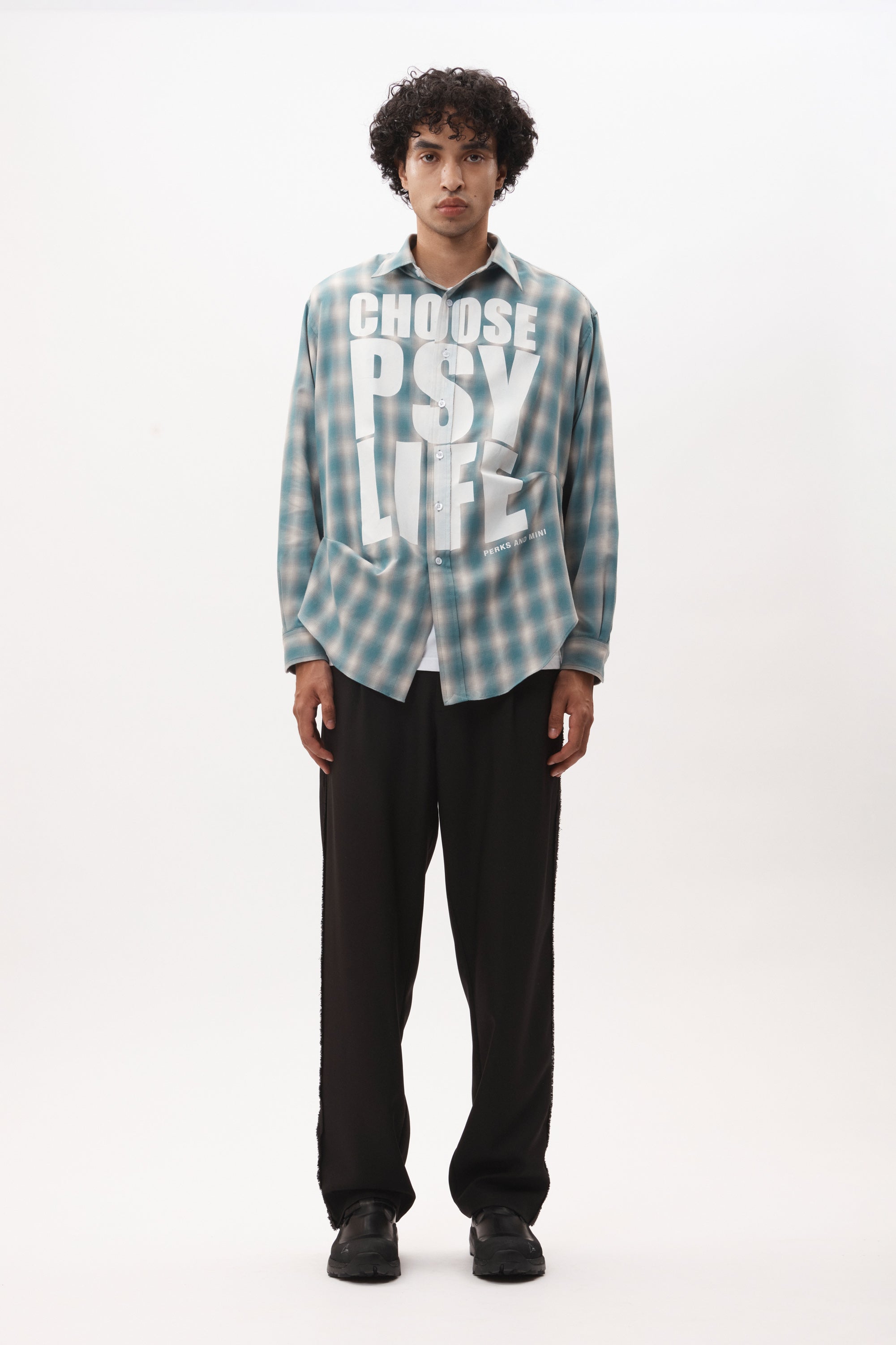 The PSY 4 LIFE LS TUCKED SHIRT available online with global shipping, and in PAM Stores Melbourne and Sydney.
