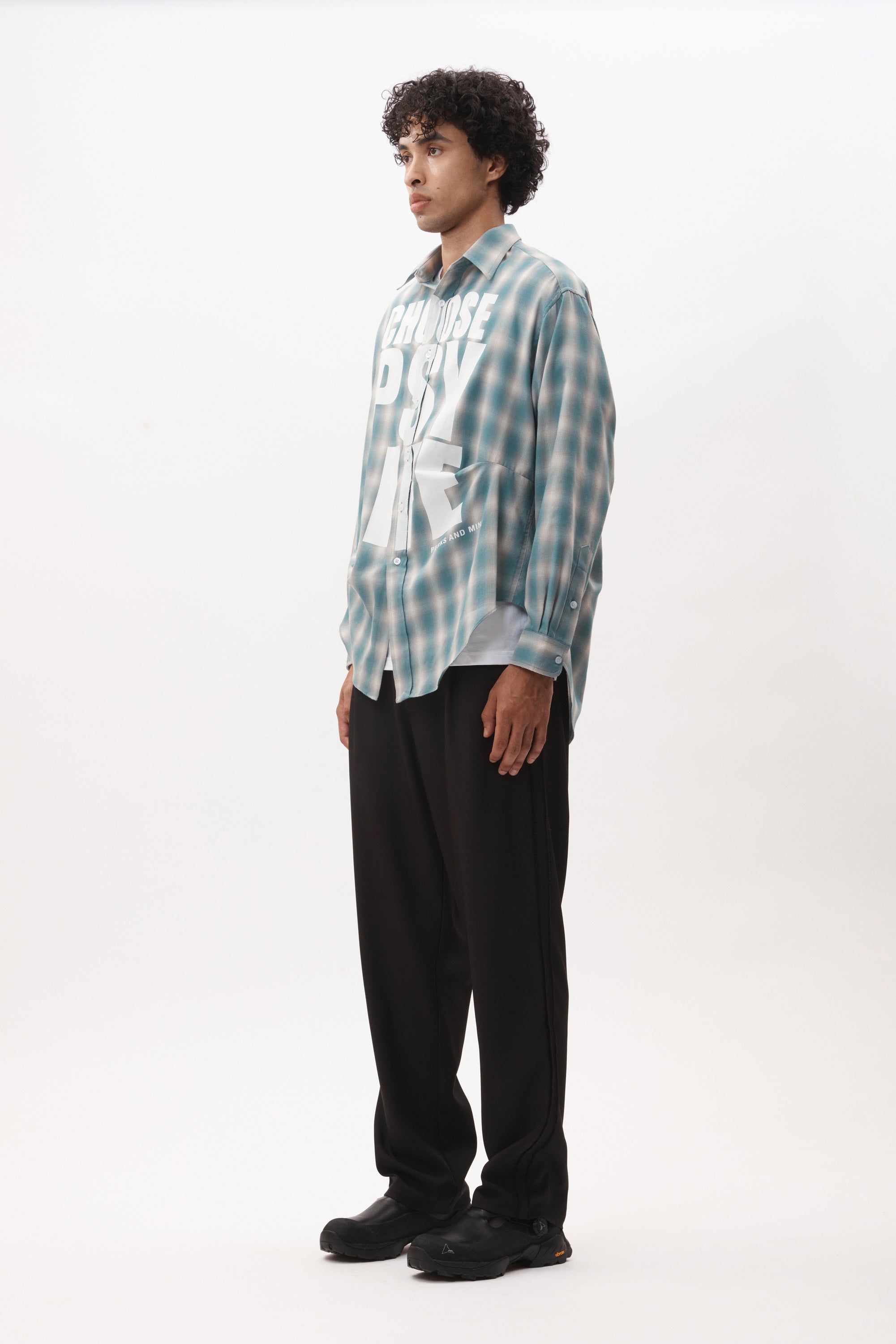 The PSY 4 LIFE LS TUCKED SHIRT available online with global shipping, and in PAM Stores Melbourne and Sydney.