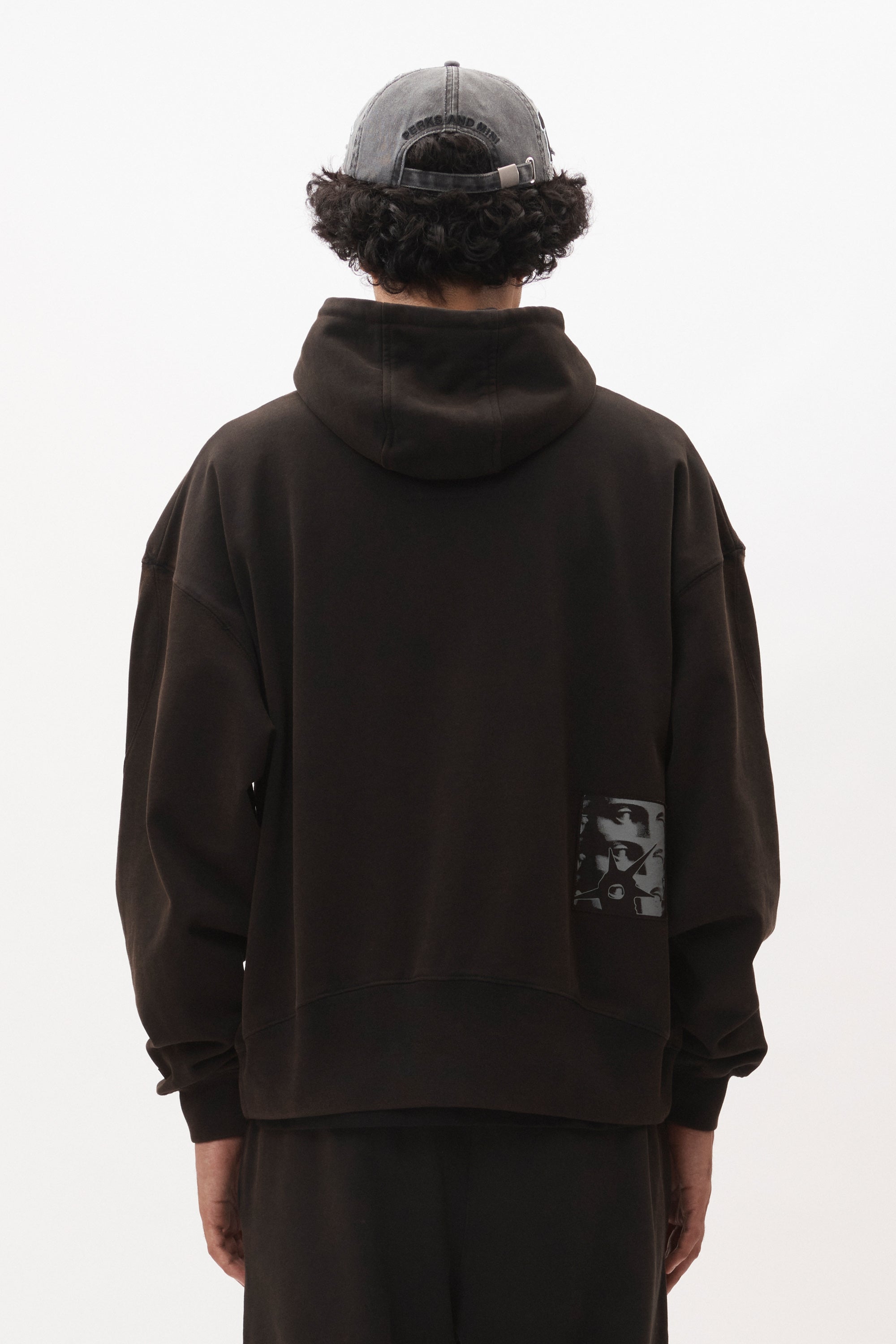 The POST WORK ZIP THRU HOODED SWEAT available online with global shipping, and in PAM Stores Melbourne and Sydney.
