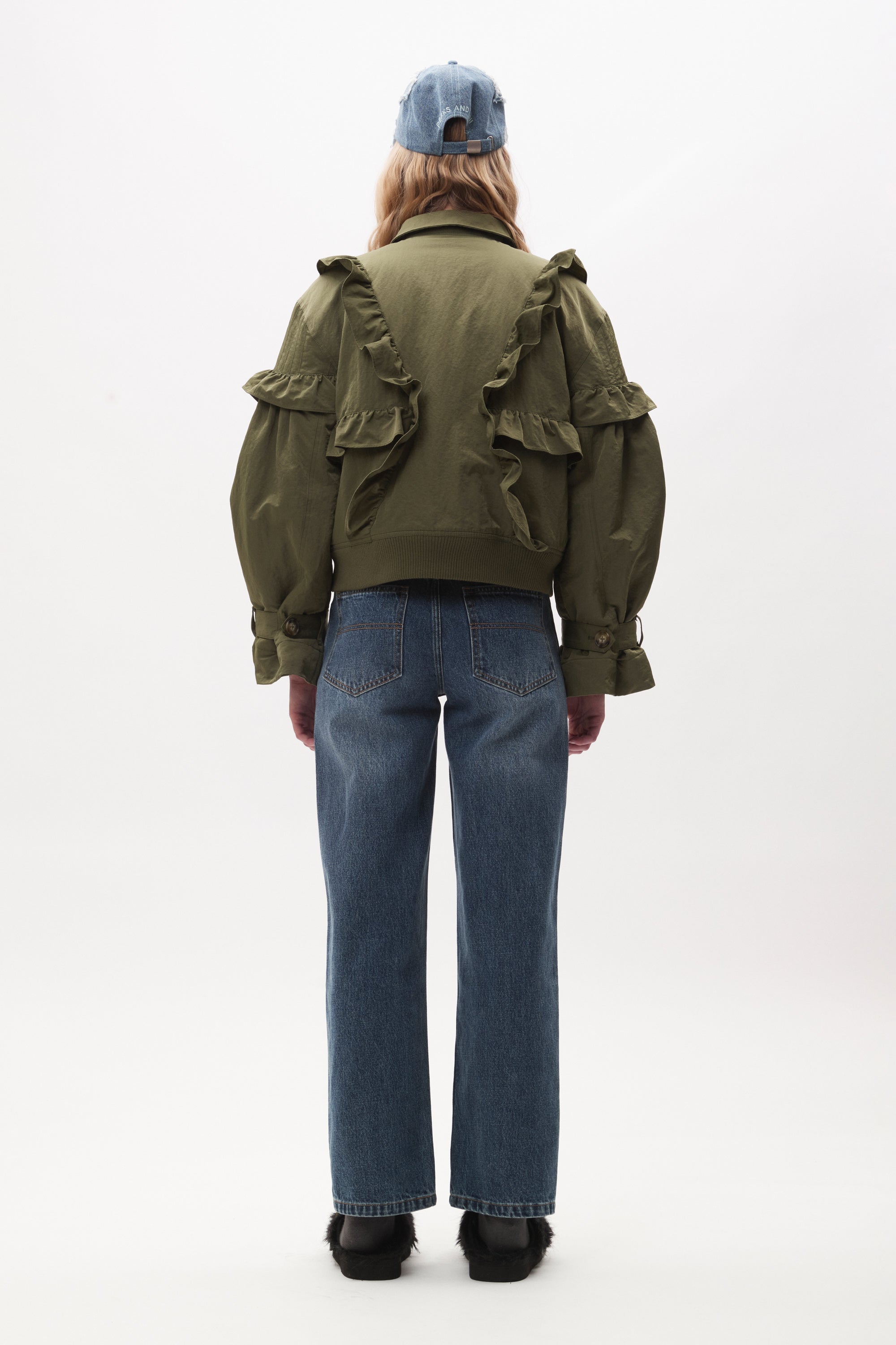 The THISTLE FRILL BOMBER available online with global shipping, and in PAM Stores Melbourne and Sydney.