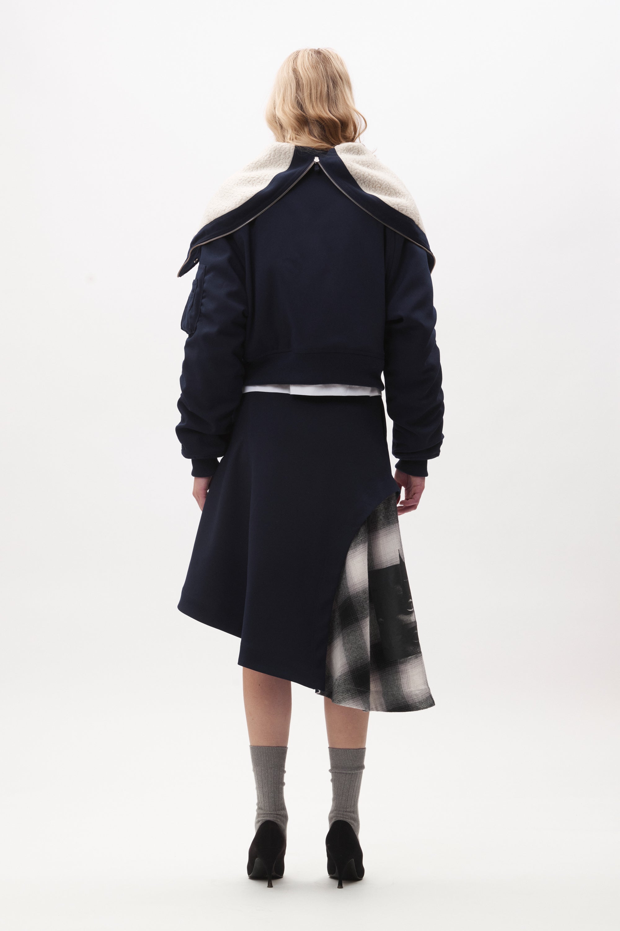 The BODY ELECTRIC CROPPED HOODED PARKA available online with global shipping, and in PAM Stores Melbourne and Sydney.