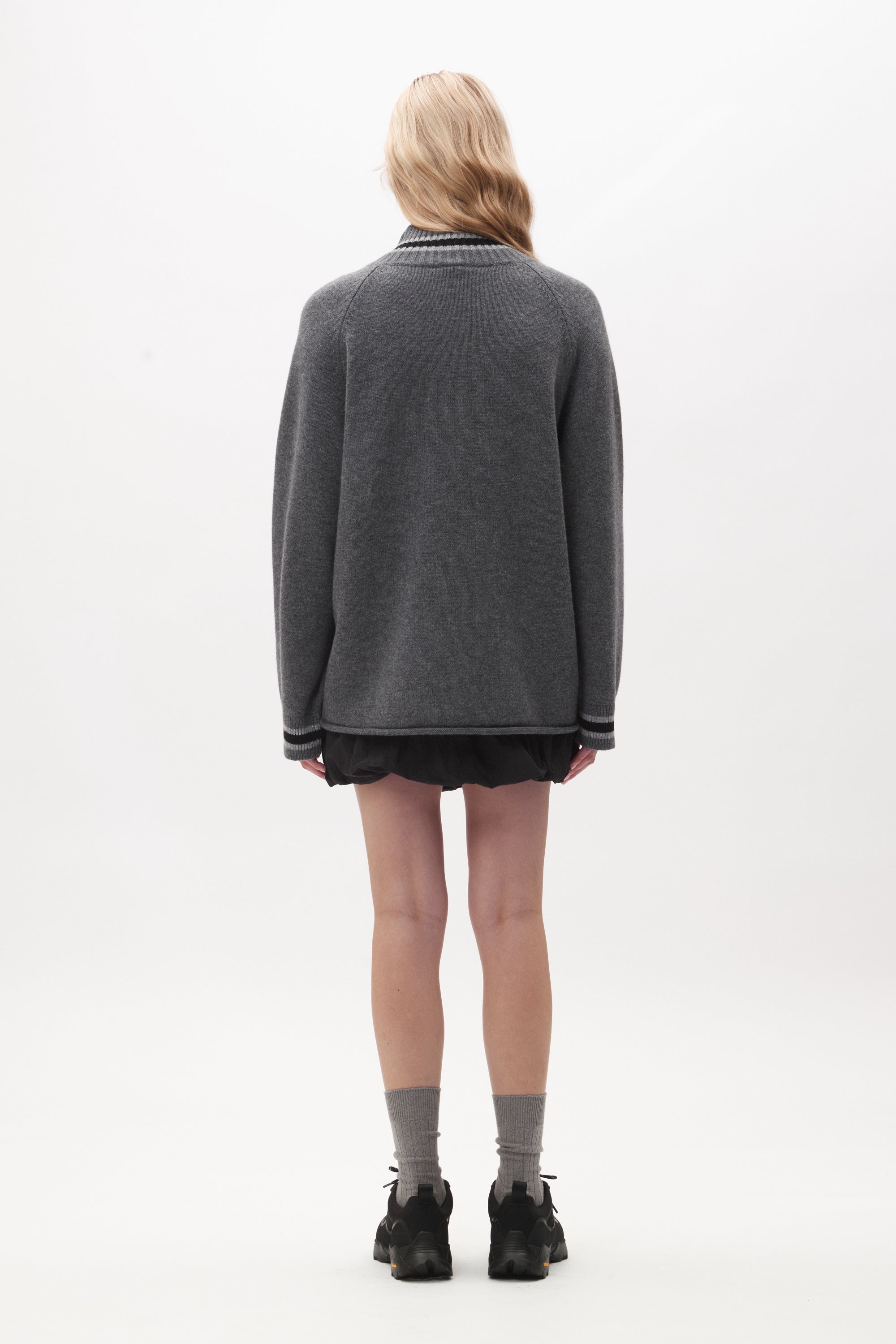 The EYES ZIP THRU KNIT CARDIGAN available online with global shipping, and in PAM Stores Melbourne and Sydney.