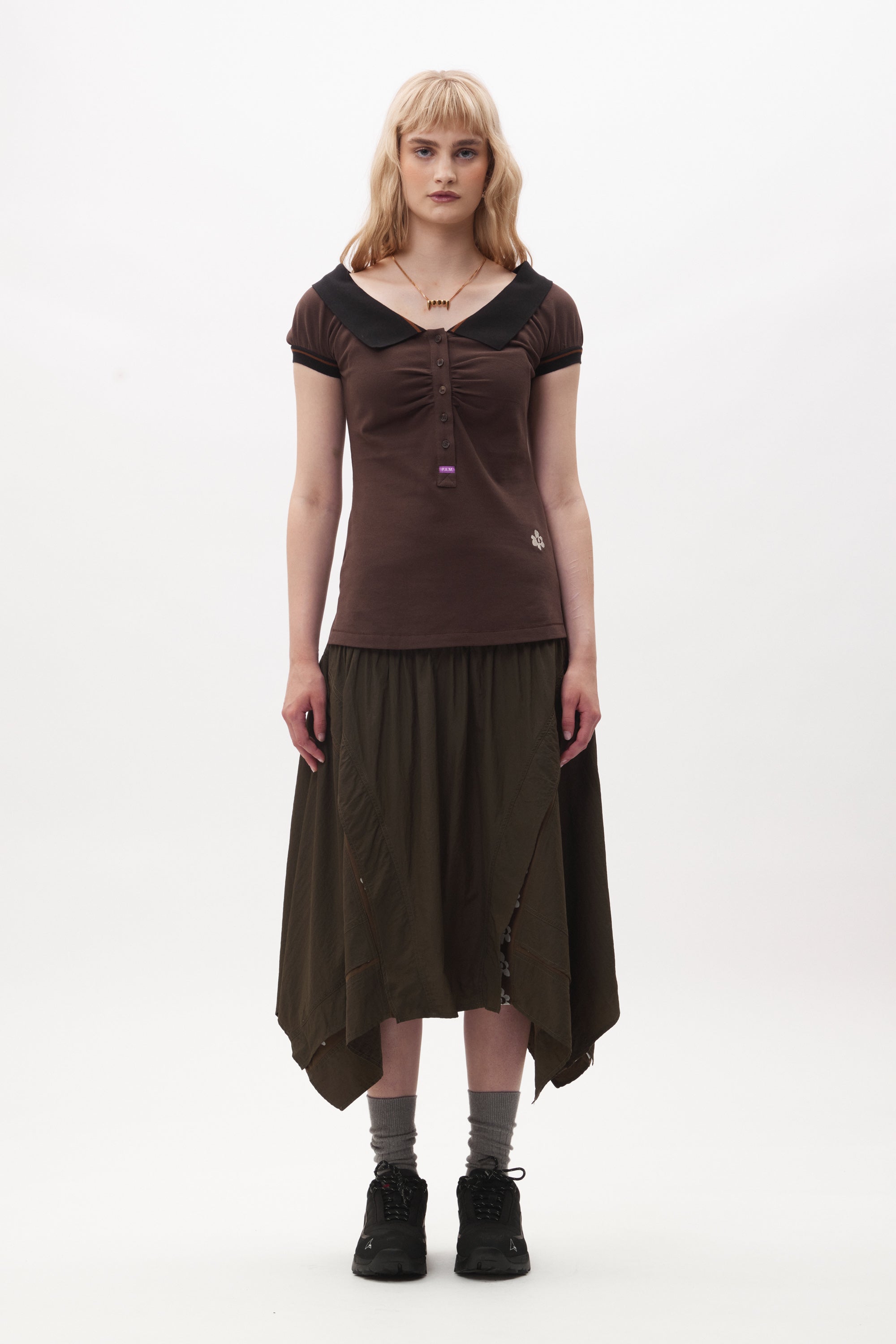 The EDGE OF TIME DROPWAIST SKIRT available online with global shipping, and in PAM Stores Melbourne and Sydney.