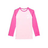 The Mailbu Cross Womens Raglan Pink - Ratgirl available online with global shipping, and in PAM Stores Melbourne and Sydney.