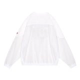 The MESH TRACK CREW NECK WHITE available online with global shipping, and in PAM Stores Melbourne and Sydney.
