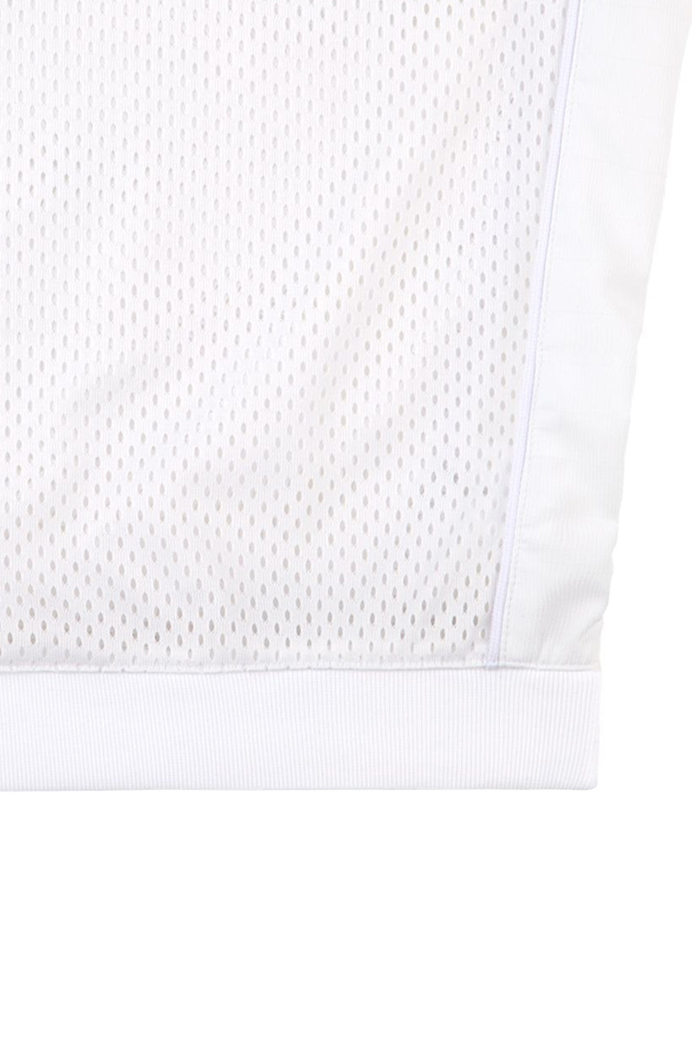 The MESH TRACK CREW NECK WHITE available online with global shipping, and in PAM Stores Melbourne and Sydney.