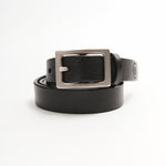 The LEATHER NARROW BELT BLACK available online with global shipping, and in PAM Stores Melbourne and Sydney.