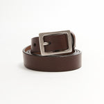 The LEATHER NARROW BELT BROWN available online with global shipping, and in PAM Stores Melbourne and Sydney.