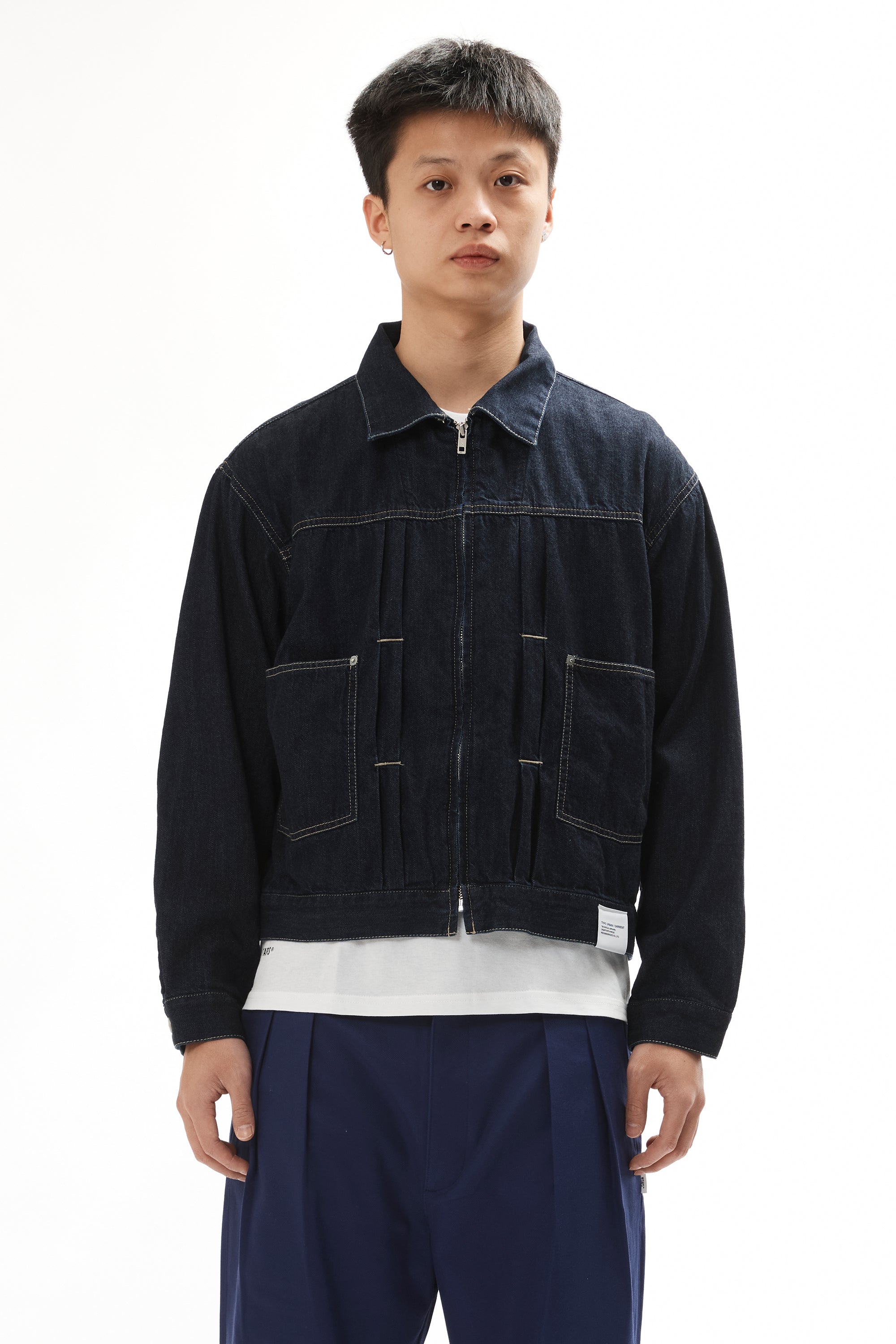 The WASHED LIGHT WEIGHT DENIM ZIP JACKET available online with global shipping, and in PAM Stores Melbourne and Sydney.