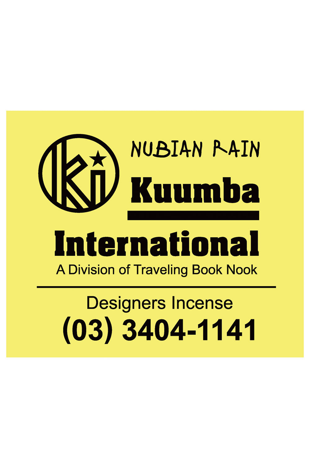 The KUUMBA - DESIGNERS INCENSE NUBIAN RAIN available online with global shipping, and in PAM Stores Melbourne and Sydney.