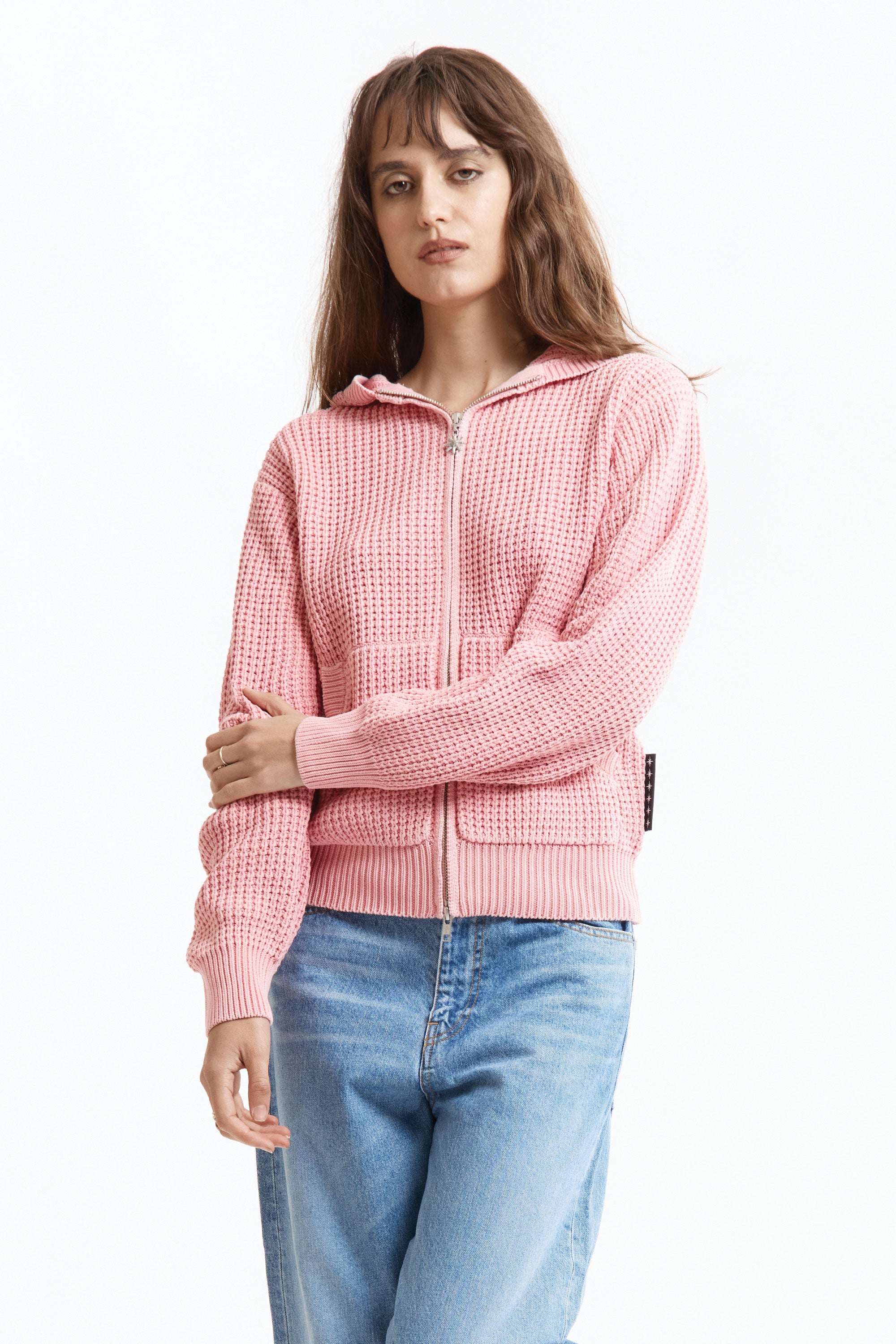 Knit Zip Hoodie Pink – P.A.M. (Perks And Mini)
