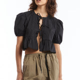 The PINSTRIPE RUBY TOP available online with global shipping, and in PAM Stores Melbourne and Sydney.