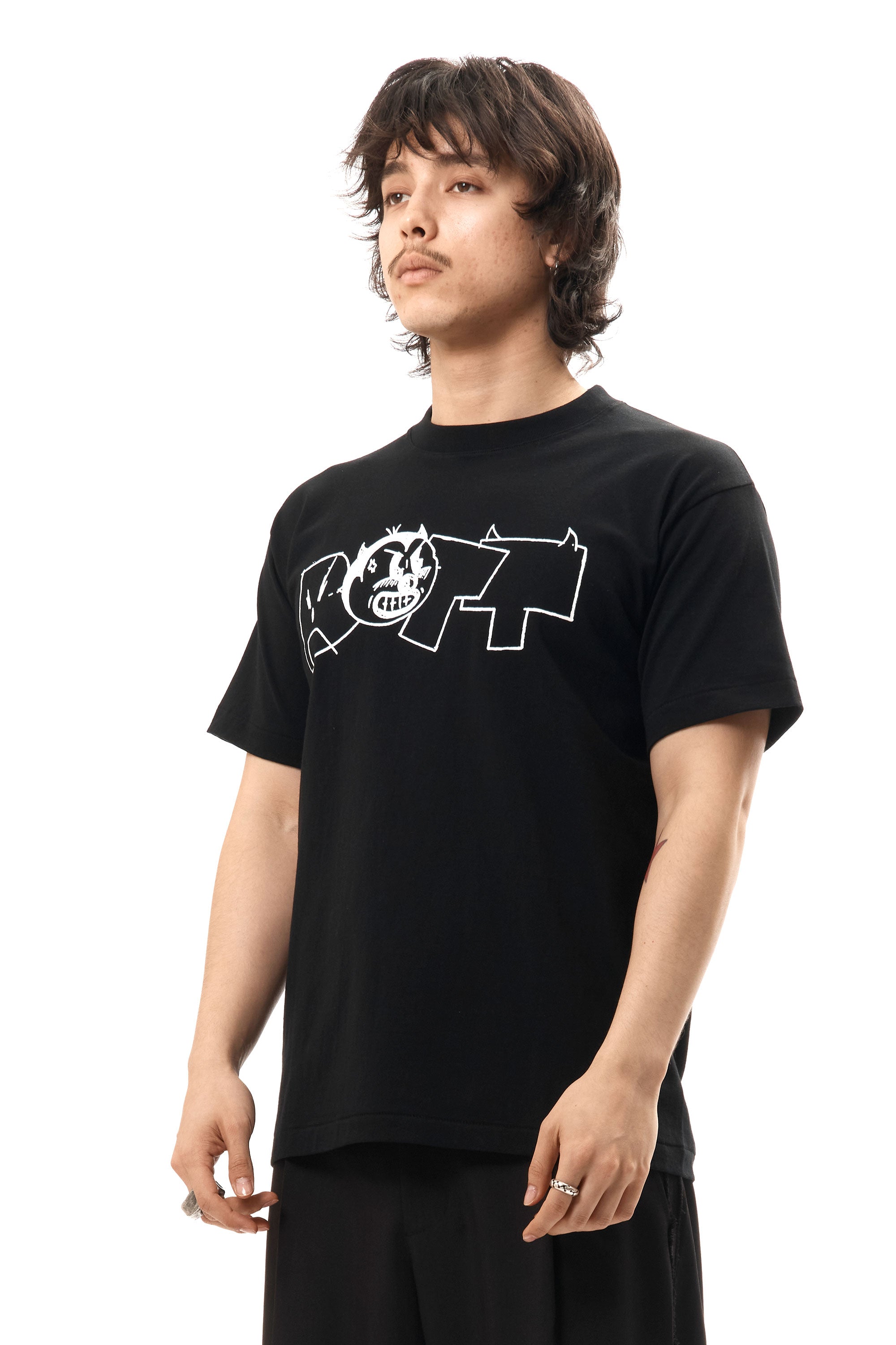 The Pissed Off Tee Black available online with global shipping, and in PAM Stores Melbourne and Sydney.