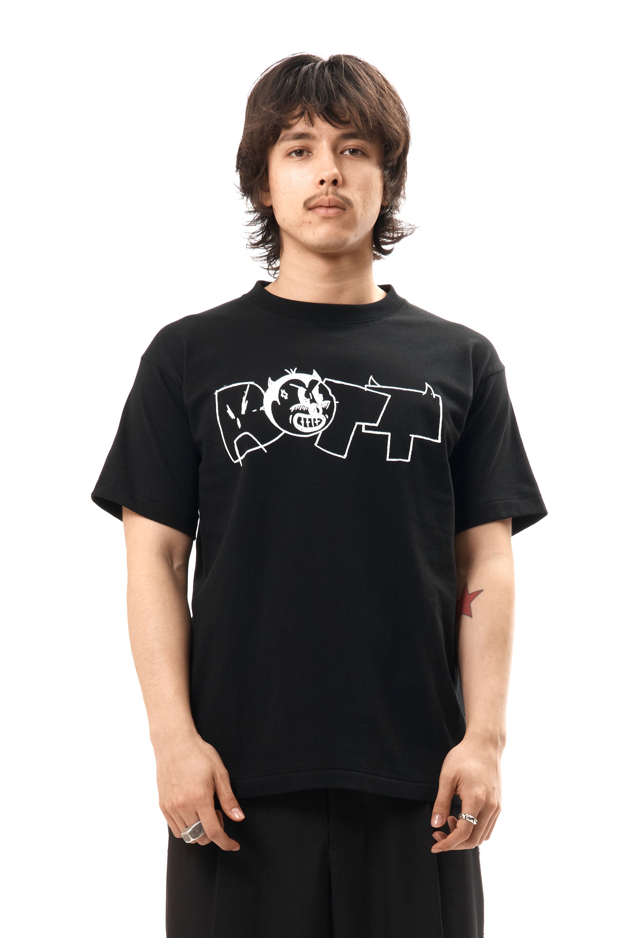 The Pissed Off Tee Black available online with global shipping, and in PAM Stores Melbourne and Sydney.