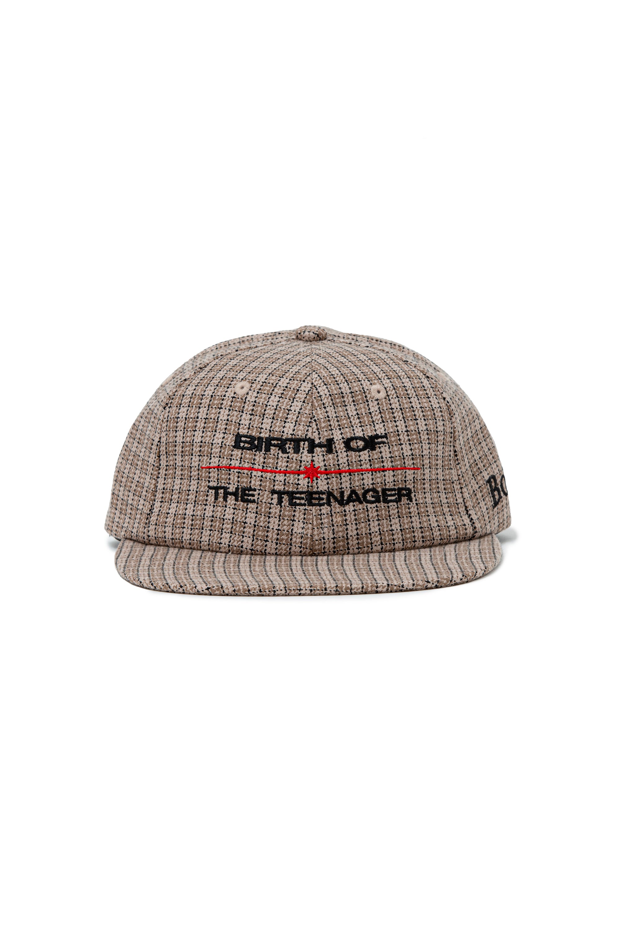 The Plaid 6-Panel Cap Natural available online with global shipping, and in PAM Stores Melbourne and Sydney.