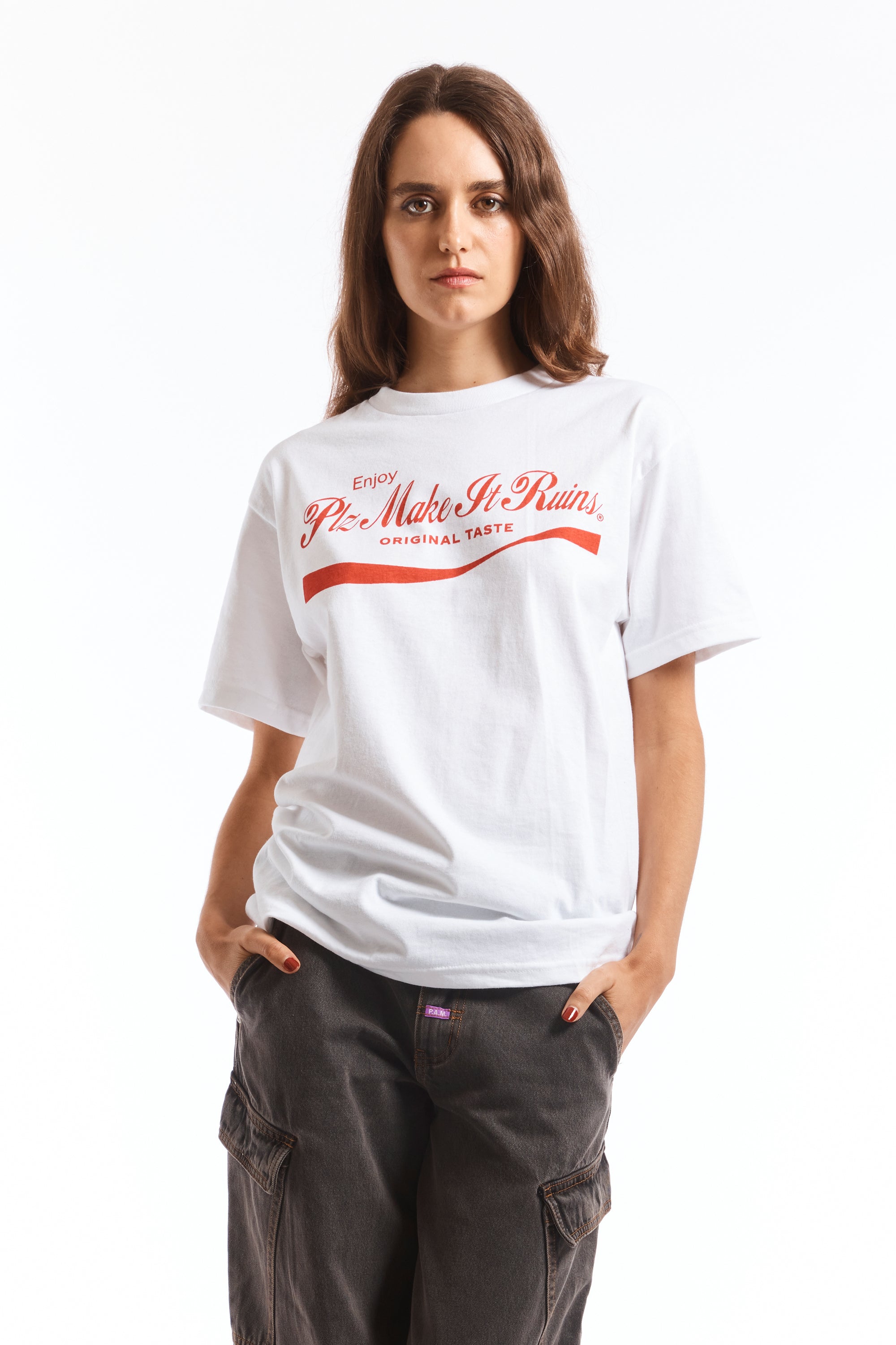 The PLZ Enjoy T-Shirt available online with global shipping, and in PAM Stores Melbourne and Sydney.