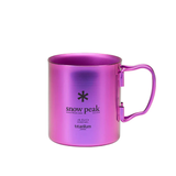 The SNOW PEAK - TITANIUM DOUBLE WALL CUP 450ml ANODISED PURPLE available online with global shipping, and in PAM Stores Melbourne and Sydney.