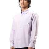 FLOATING HEART BROADCLOTH SHIRT LAVENDER STRIPE