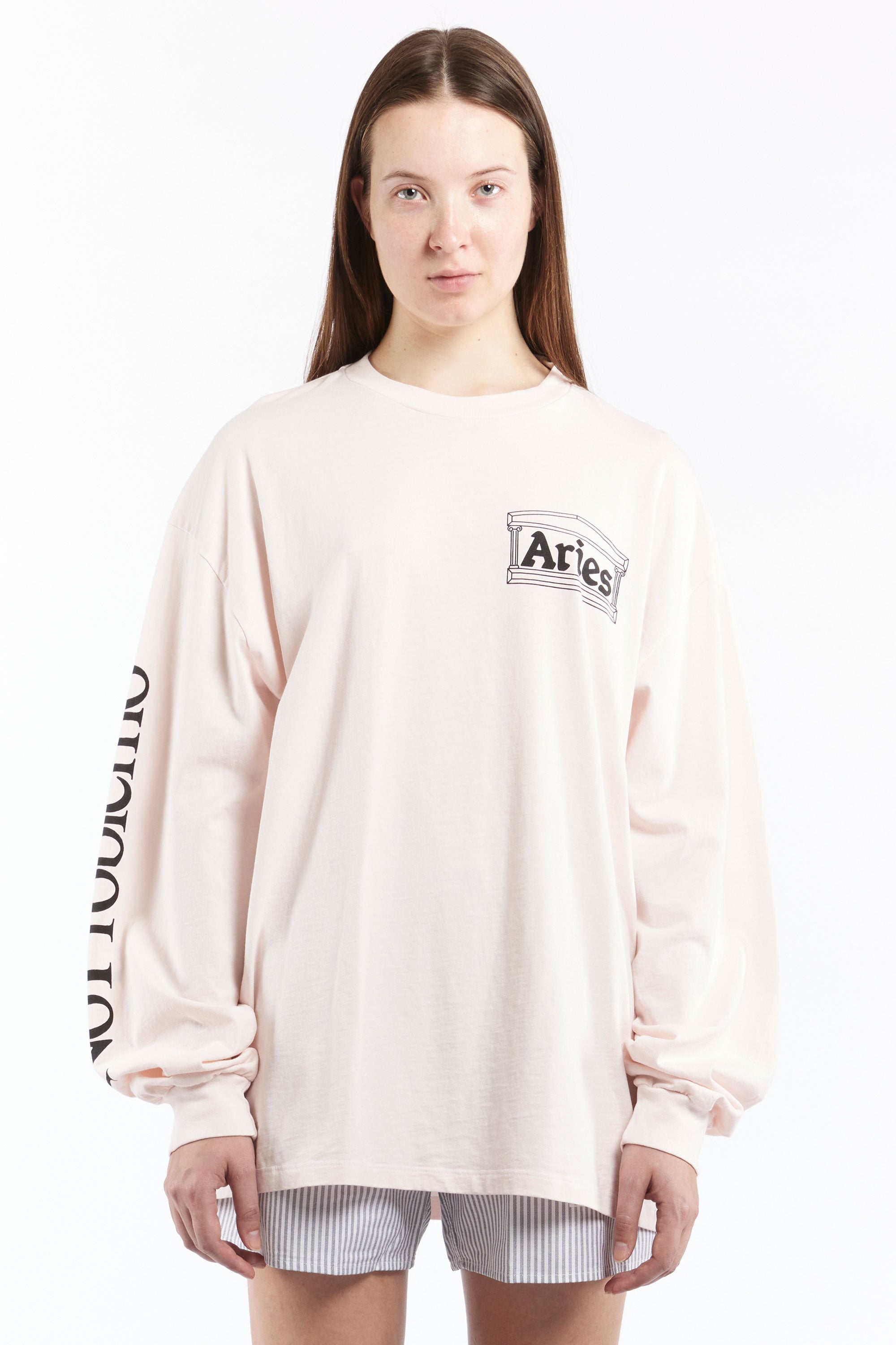 The ARIES - RAT LS TEE PINK available online with global shipping, and in PAM Stores Melbourne and Sydney.