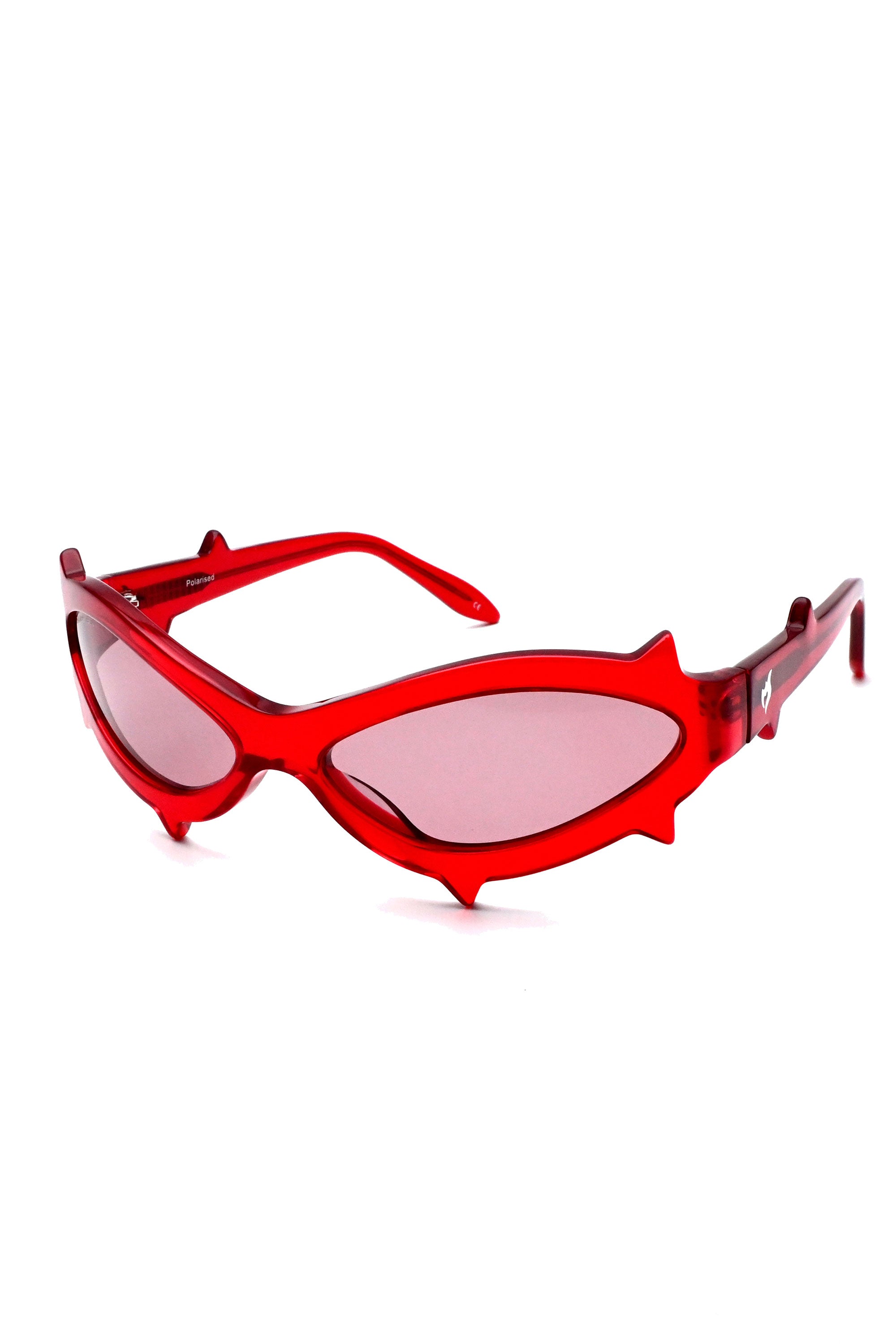 The THE SPIKE SUNGLASSES RED available online with global shipping, and in PAM Stores Melbourne and Sydney.