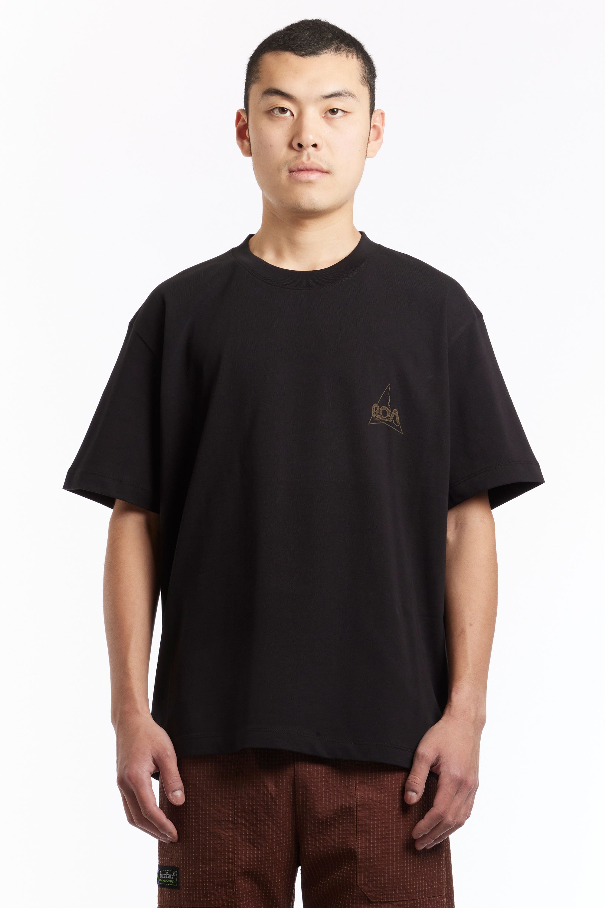 The ROA - BLACK SHORTLEEVE GRAPHIC T-SHIRT  available online with global shipping, and in PAM Stores Melbourne and Sydney.