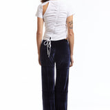 The RUCHED SS TEE WHITE available online with global shipping, and in PAM Stores Melbourne and Sydney.