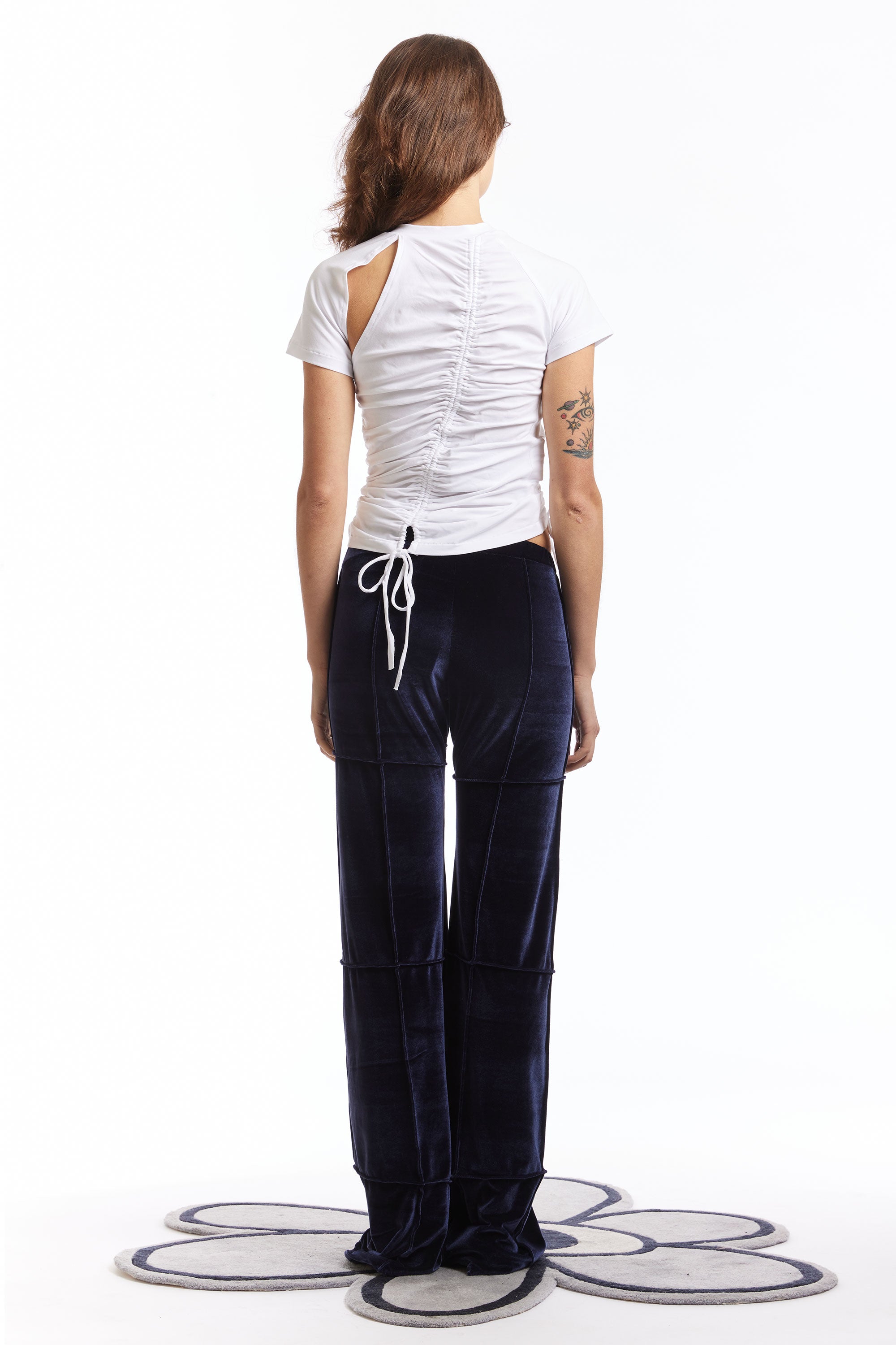 The RUCHED SS TEE WHITE available online with global shipping, and in PAM Stores Melbourne and Sydney.