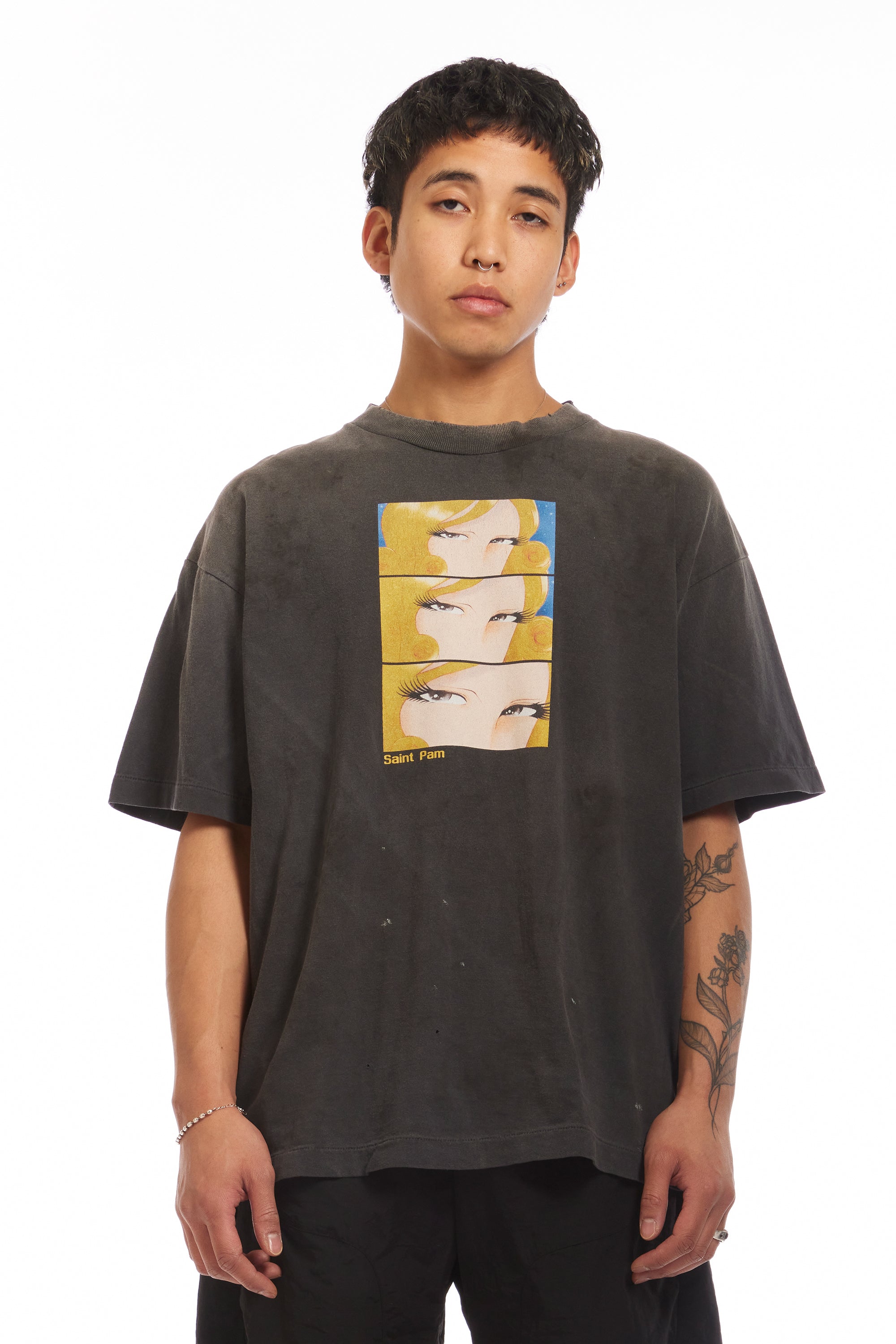 The SAINT Mxxxxxx x P.A.M TEE - SAINT/PAM - BLACK available online with global shipping, and in PAM Stores Melbourne and Sydney.