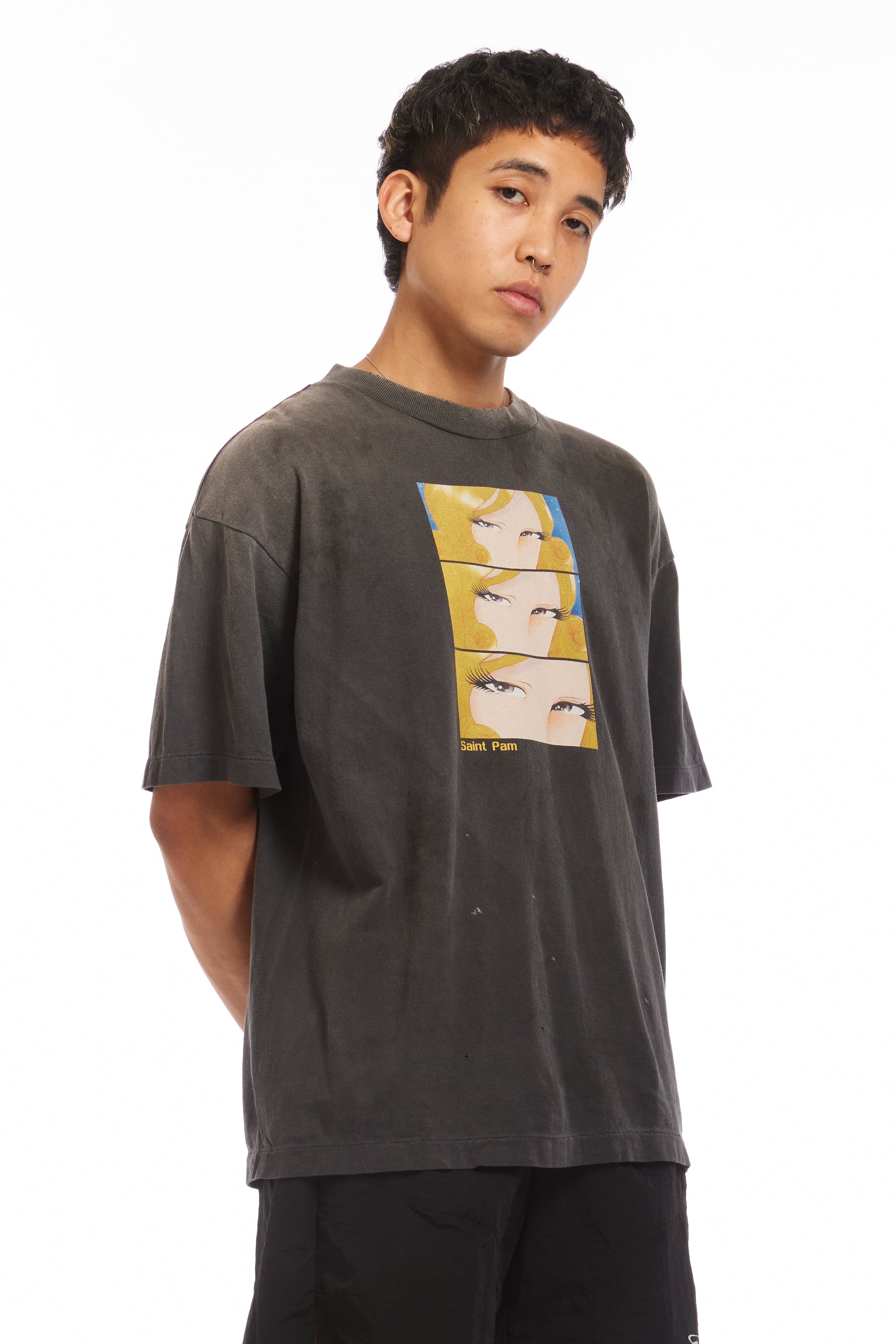 The SAINT Mxxxxxx x P.A.M TEE - SAINT/PAM - BLACK available online with global shipping, and in PAM Stores Melbourne and Sydney.