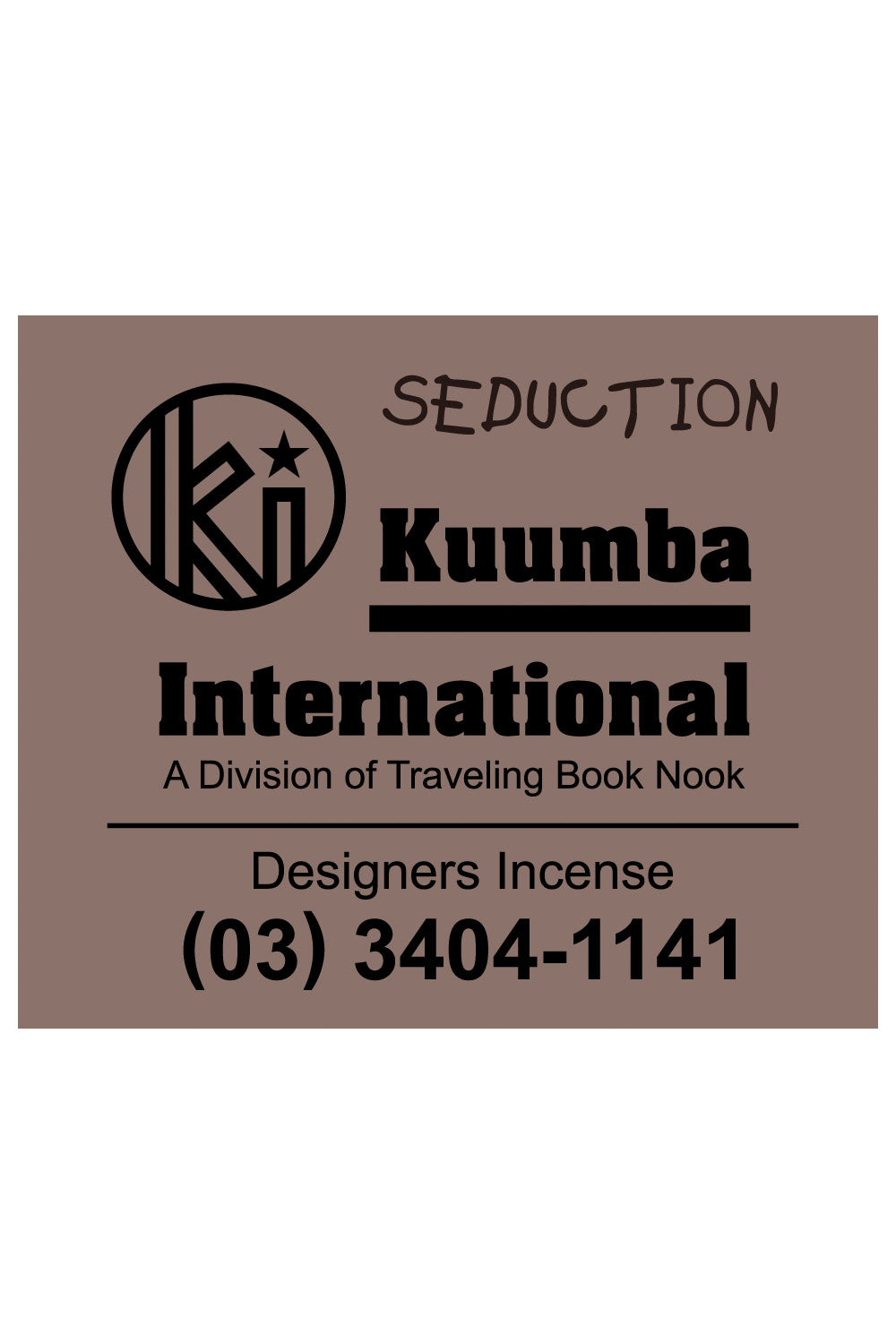 The DESIGNERS INCENSE SEDUCTION available online with global shipping, and in PAM Stores Melbourne and Sydney.