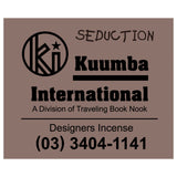 The DESIGNERS INCENSE SEDUCTION available online with global shipping, and in PAM Stores Melbourne and Sydney.