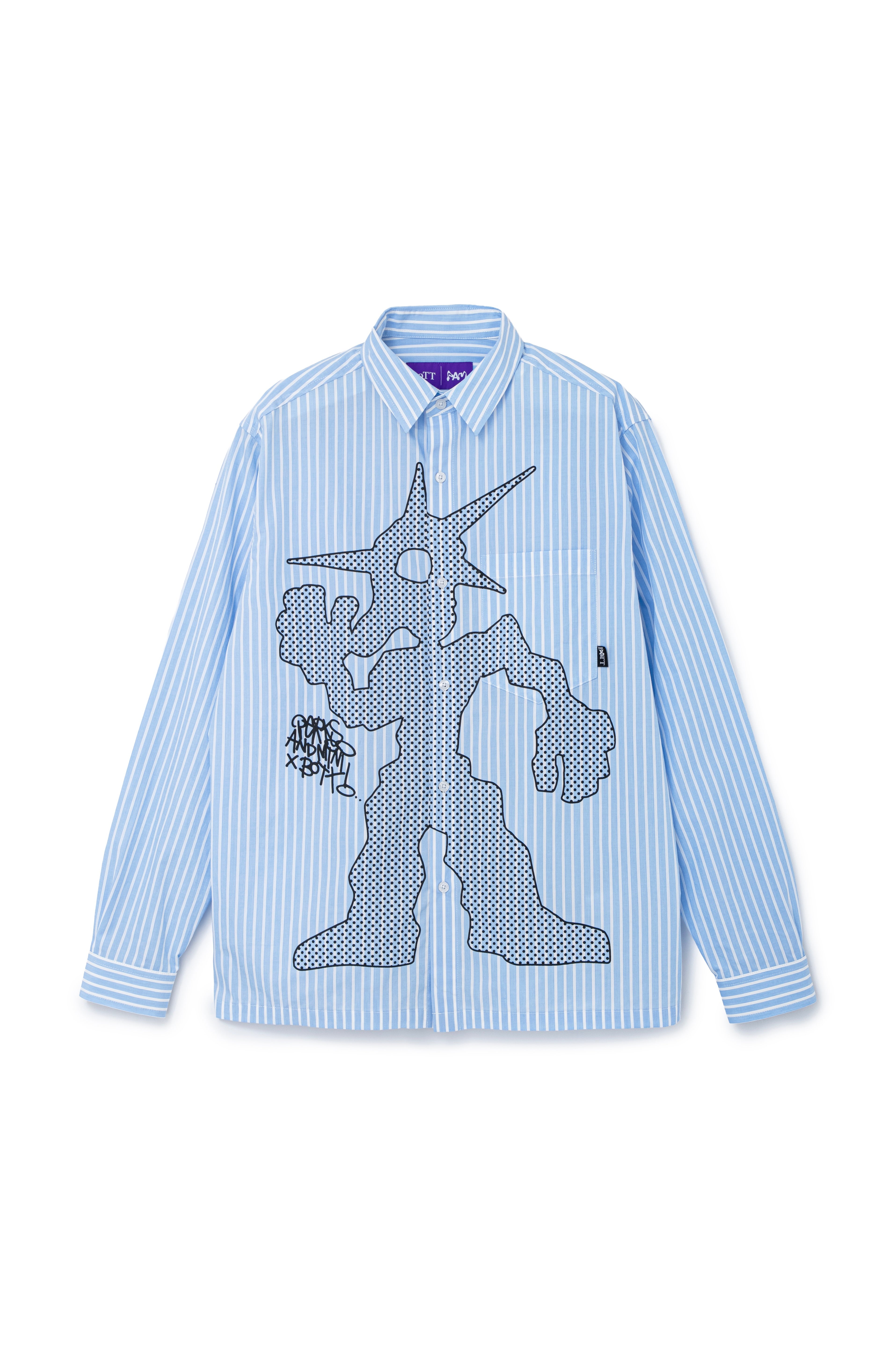 The PAM x BoTT STRIPE LS SHIRT - BLUE STRIPE available online with global shipping, and in PAM Stores Melbourne and Sydney.