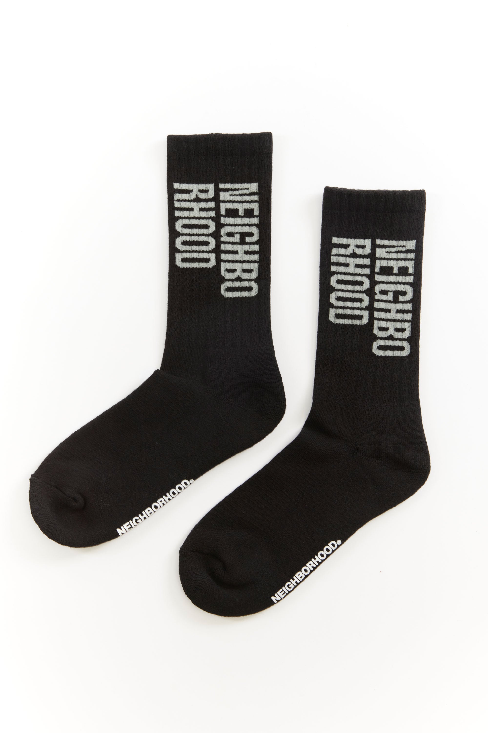 NEIGHBORHOOD LOGO SOCKS ブラック、ホワイト2点セット 【53%OFF 