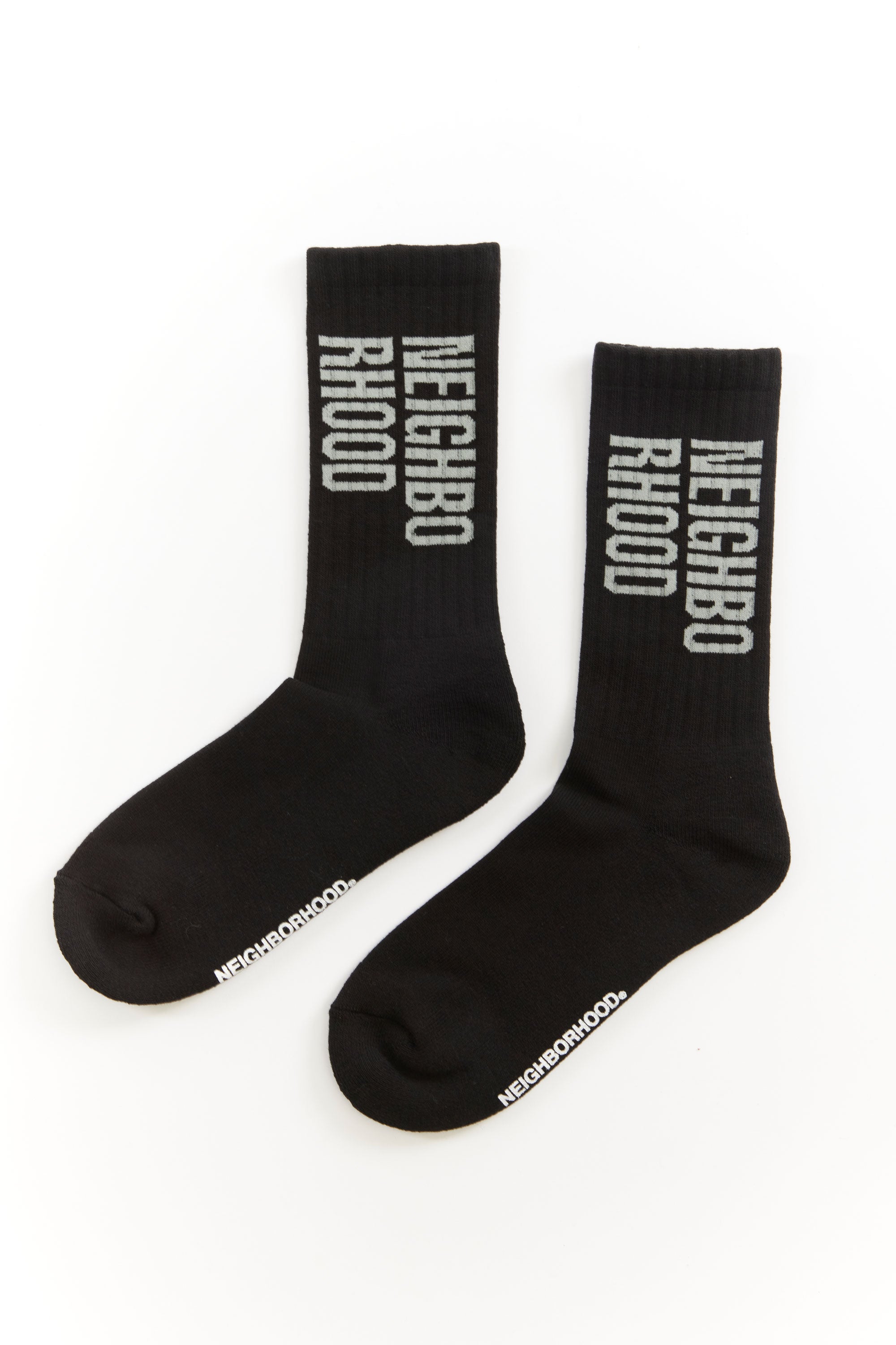 The NEIGHBORHOOD - ID LOGO SOCKS BLACK available online with global shipping, and in PAM Stores Melbourne and Sydney.