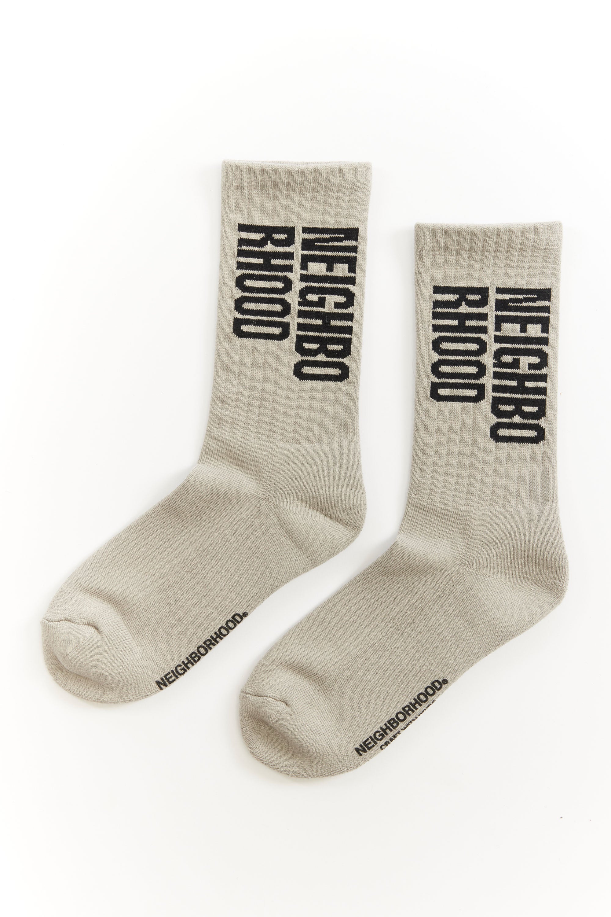 The NEIGHBORHOOD - ID LOGO SOCKS GREY available online with global shipping, and in PAM Stores Melbourne and Sydney.
