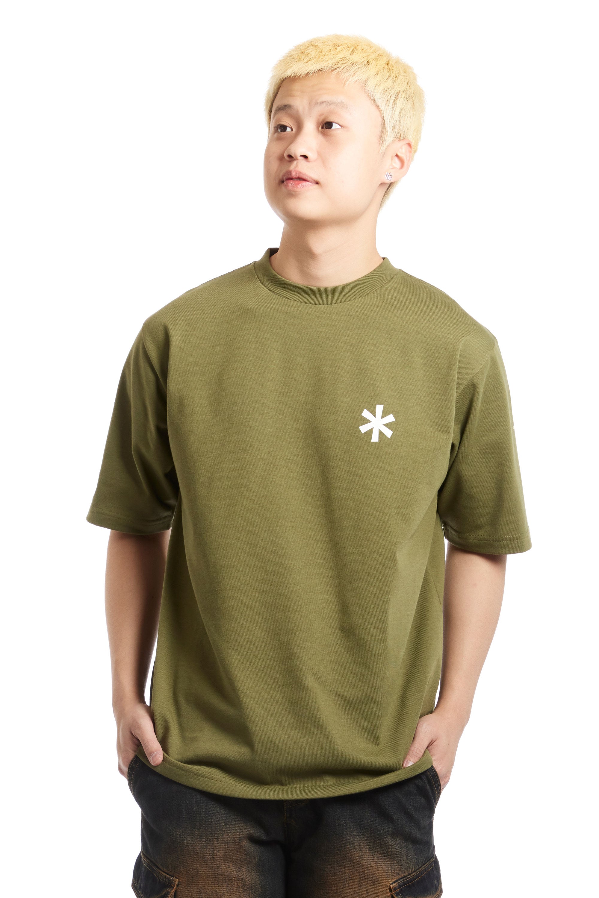 The SP BACK PRINTED LOGO TEE OLIVE available online with global shipping, and in PAM Stores Melbourne and Sydney.